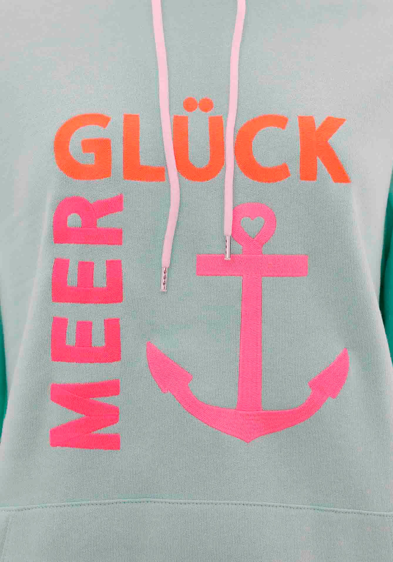 Thumbnail - Zwillingsherz Sweatshirt, mit Kapuze, Frontprint, Rückenprint