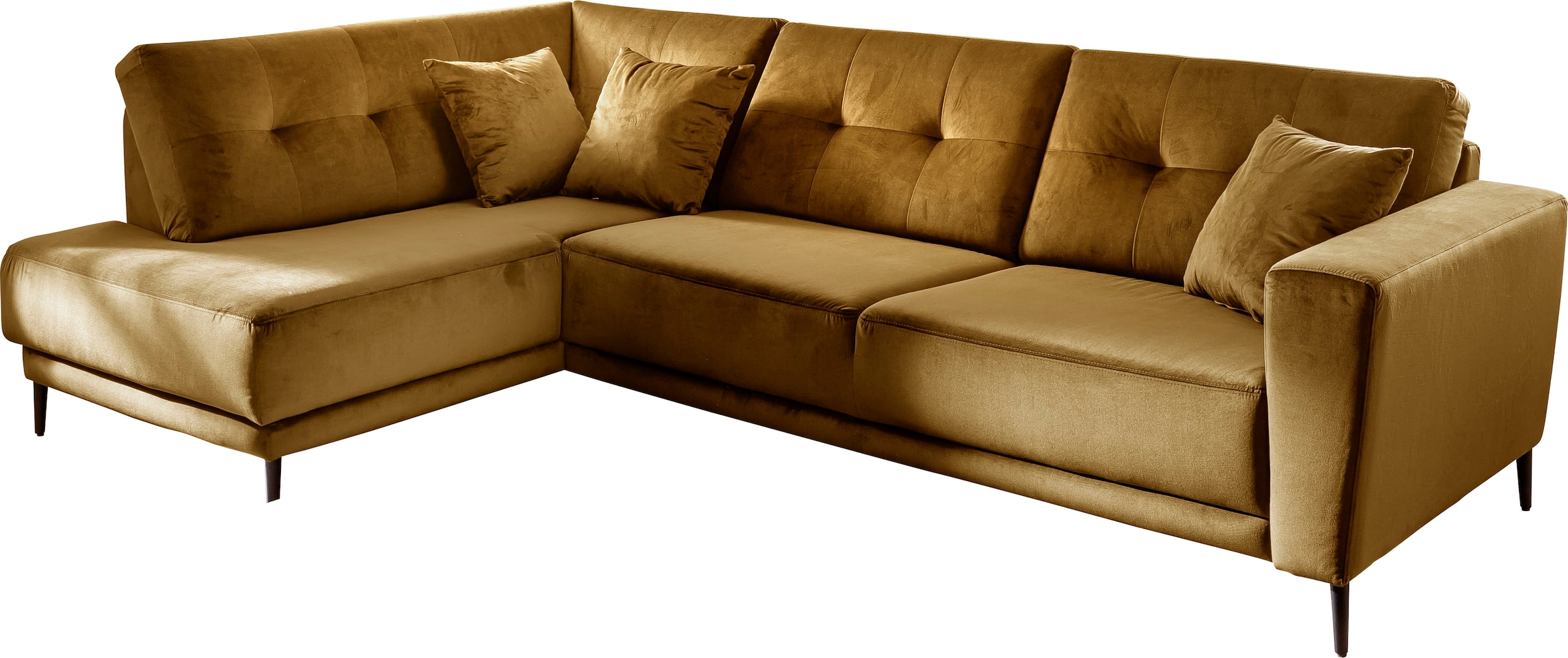 Trends by HG Polsterecke »Barcelona L-Form«, mit Metallfuss, frei im Raum stellbar