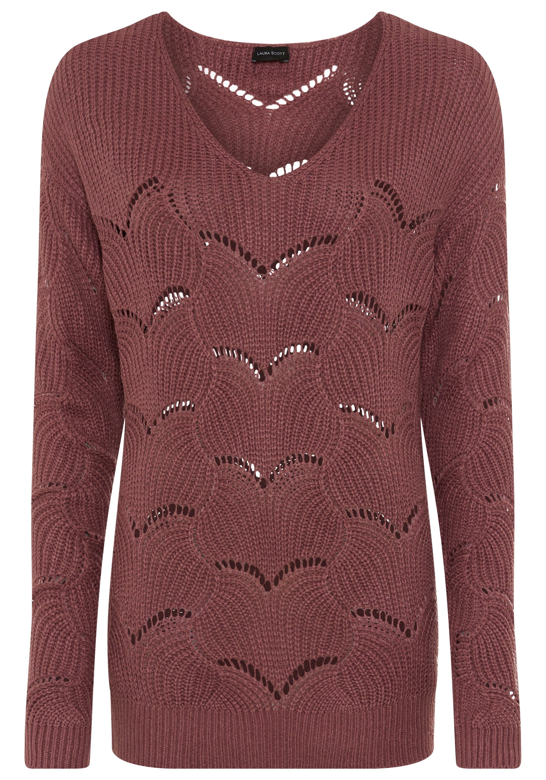 Laura Scott Ajourpullover, mit Lochmuster