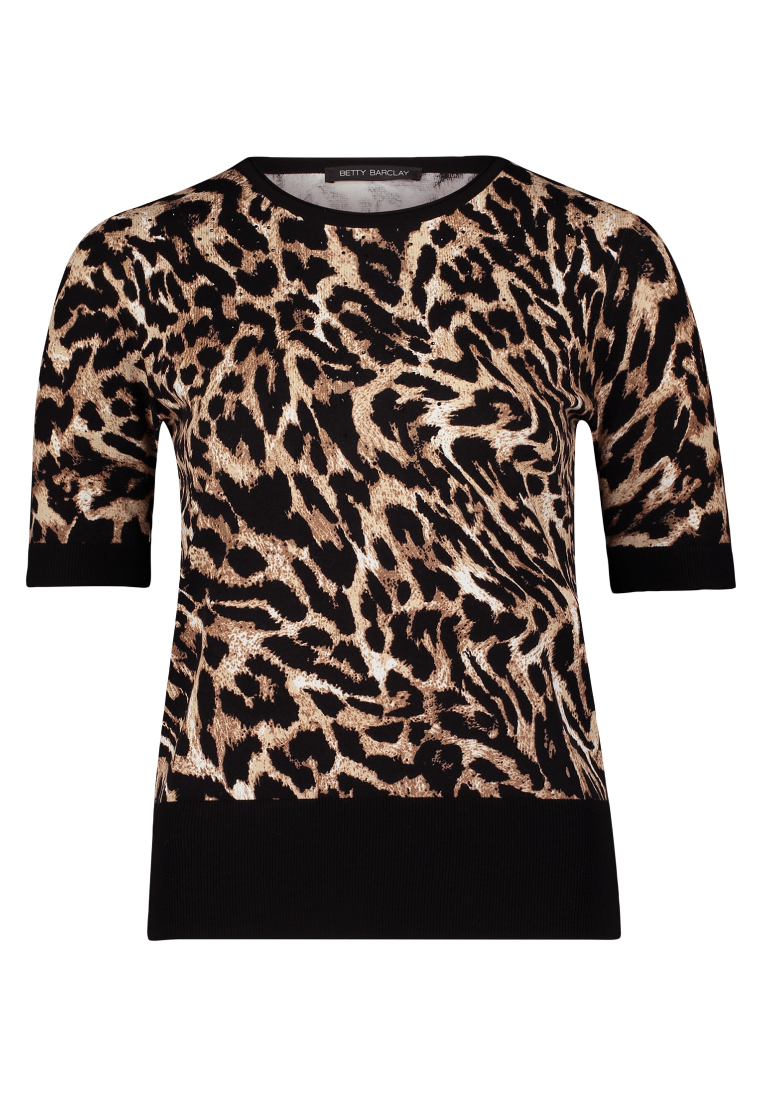 Betty Barclay Kurzarmshirt »Betty Barclay Feinstrickpullover mit Animalprint«, (1 tlg.)