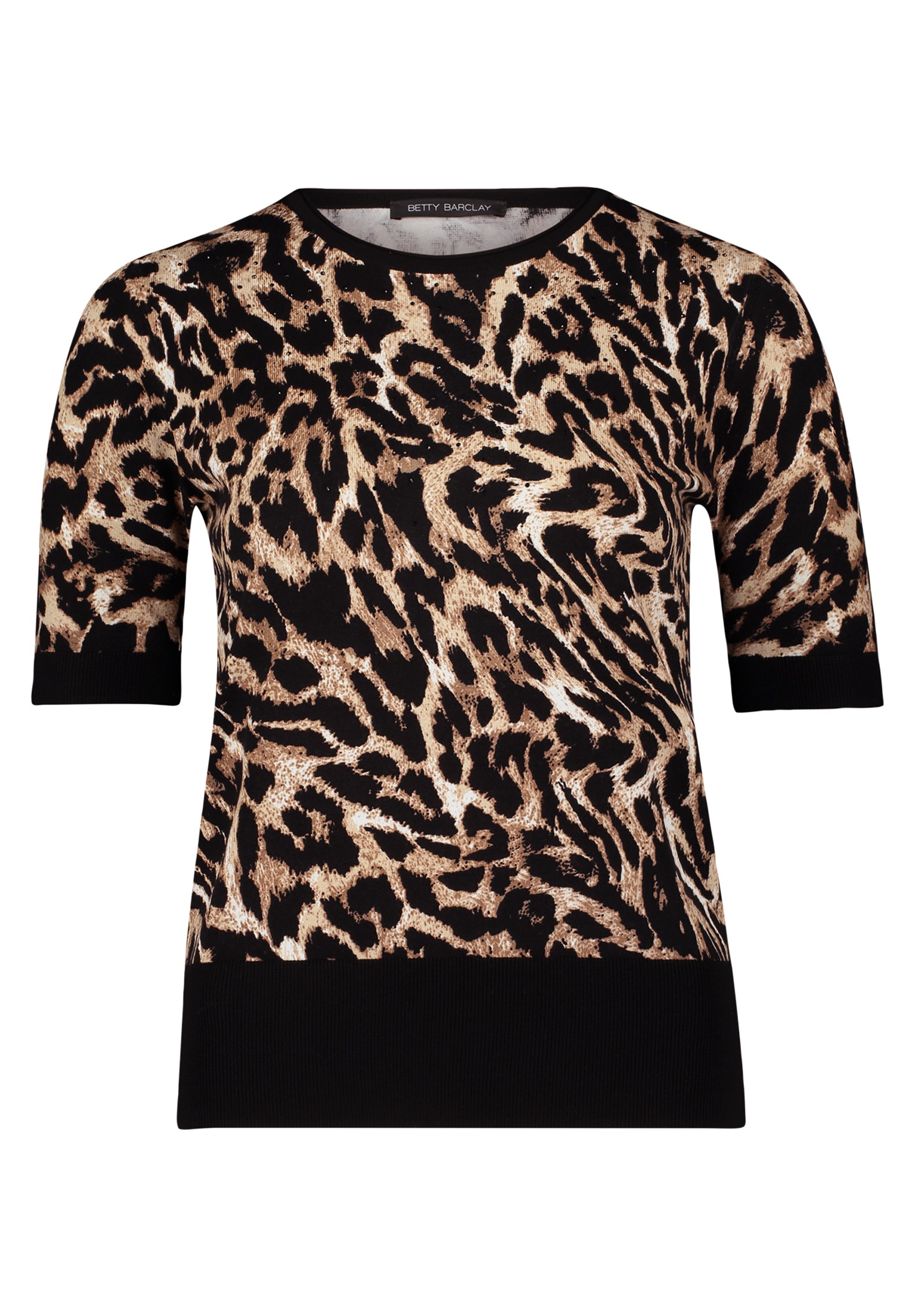 Betty Barclay Kurzarmshirt "Betty Barclay Feinstrickpullover mit Animalprin günstig online kaufen