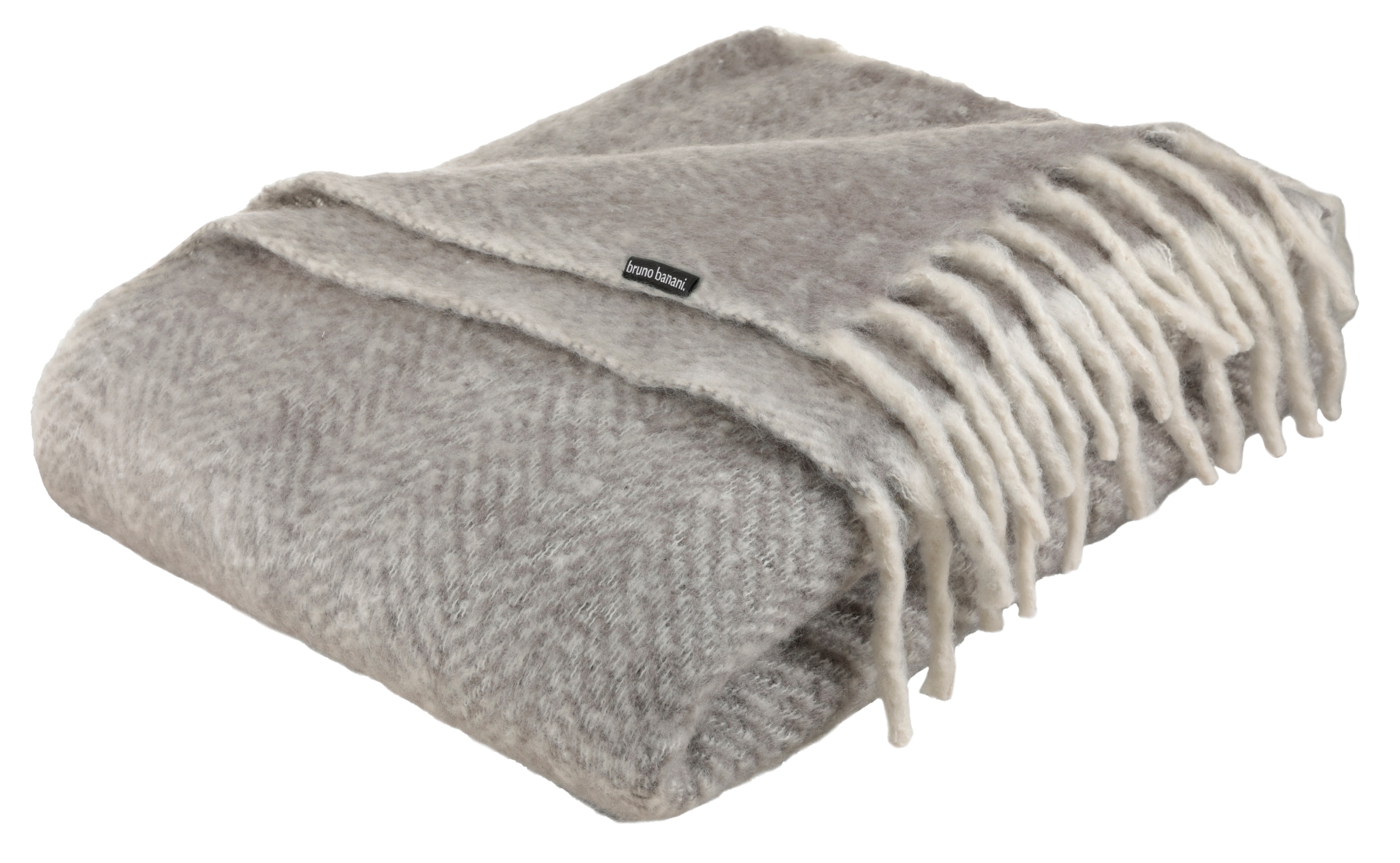 Bruno Banani Wohndecke "Lagan" Kuschelige Wohndecke mit Fransen, hochwertige Qualität, modern