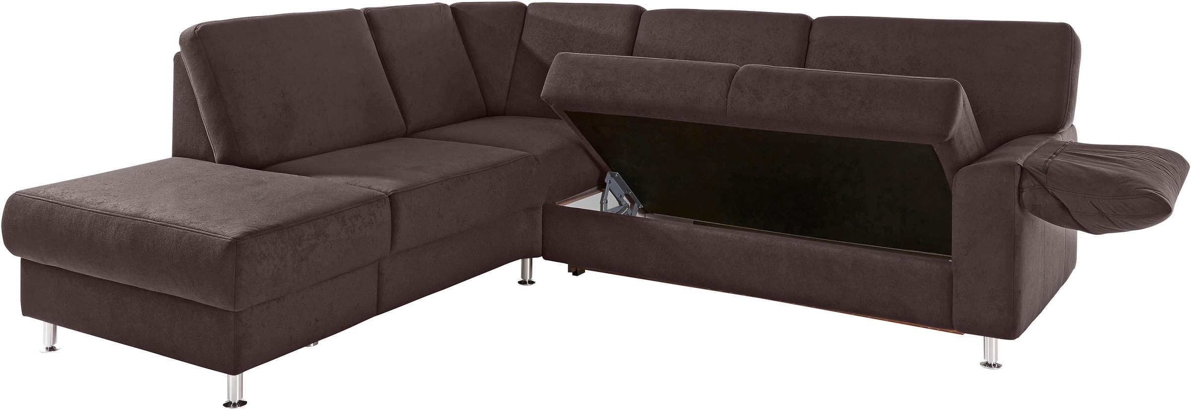 sit&more Ecksofa »Belfort L-Form«, wahlweise mit Vorziehsitz und Bettkasten