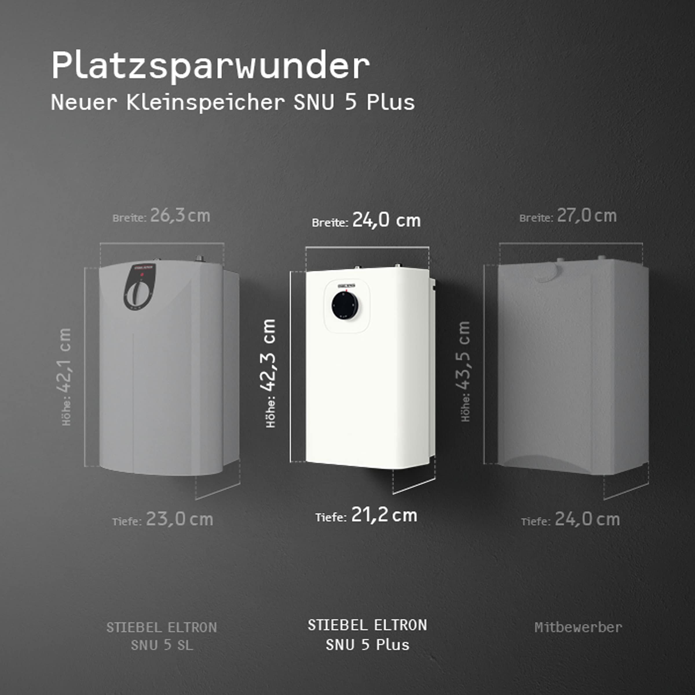 STIEBEL ELTRON Kleinspeicher »Boiler SNU 5 Plus+MAE-B Wasserhahn«, 5 l, antitropf + thermostop-Funktion