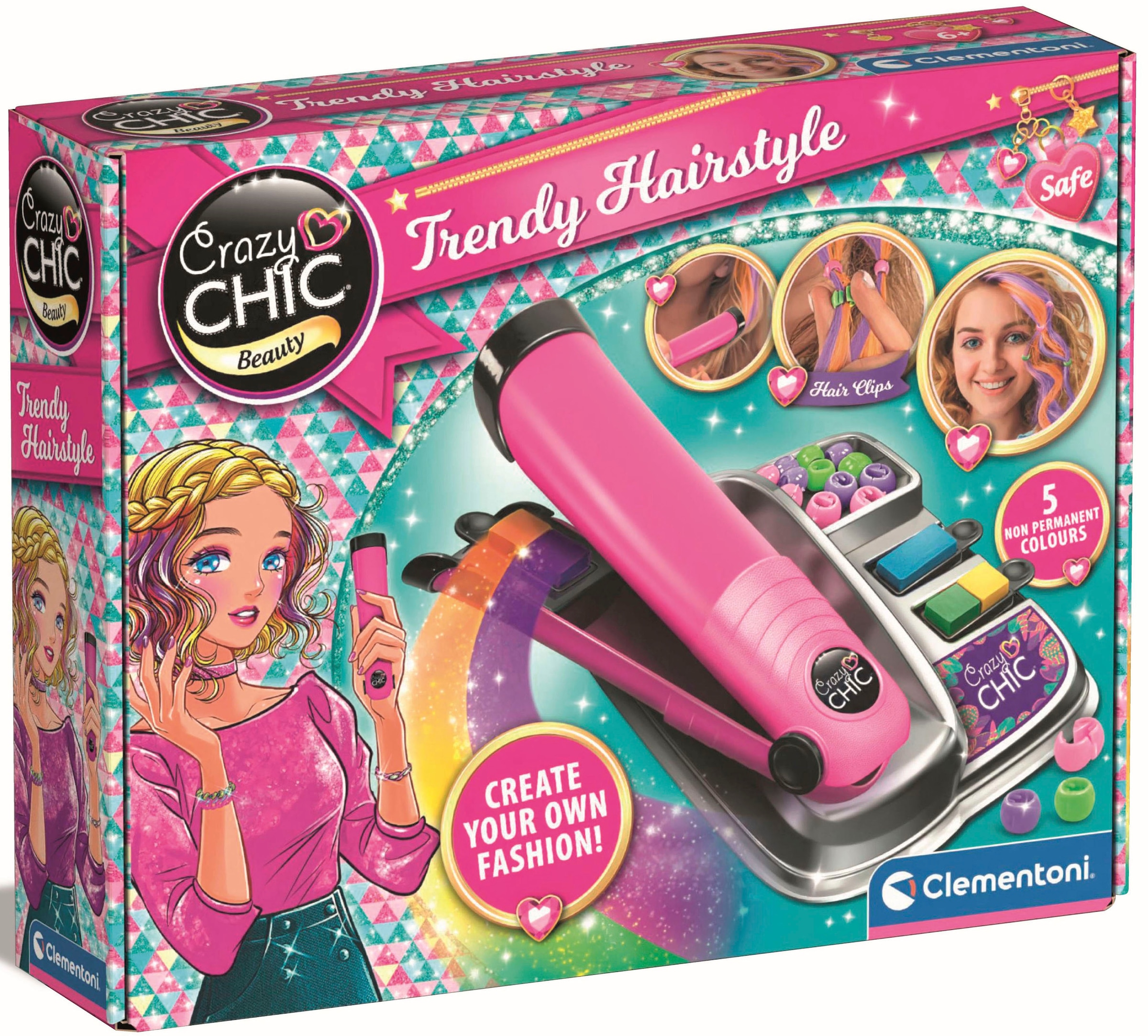 Clementoni® Kreativset »Crazy Chic, Farb-Hairstyler«