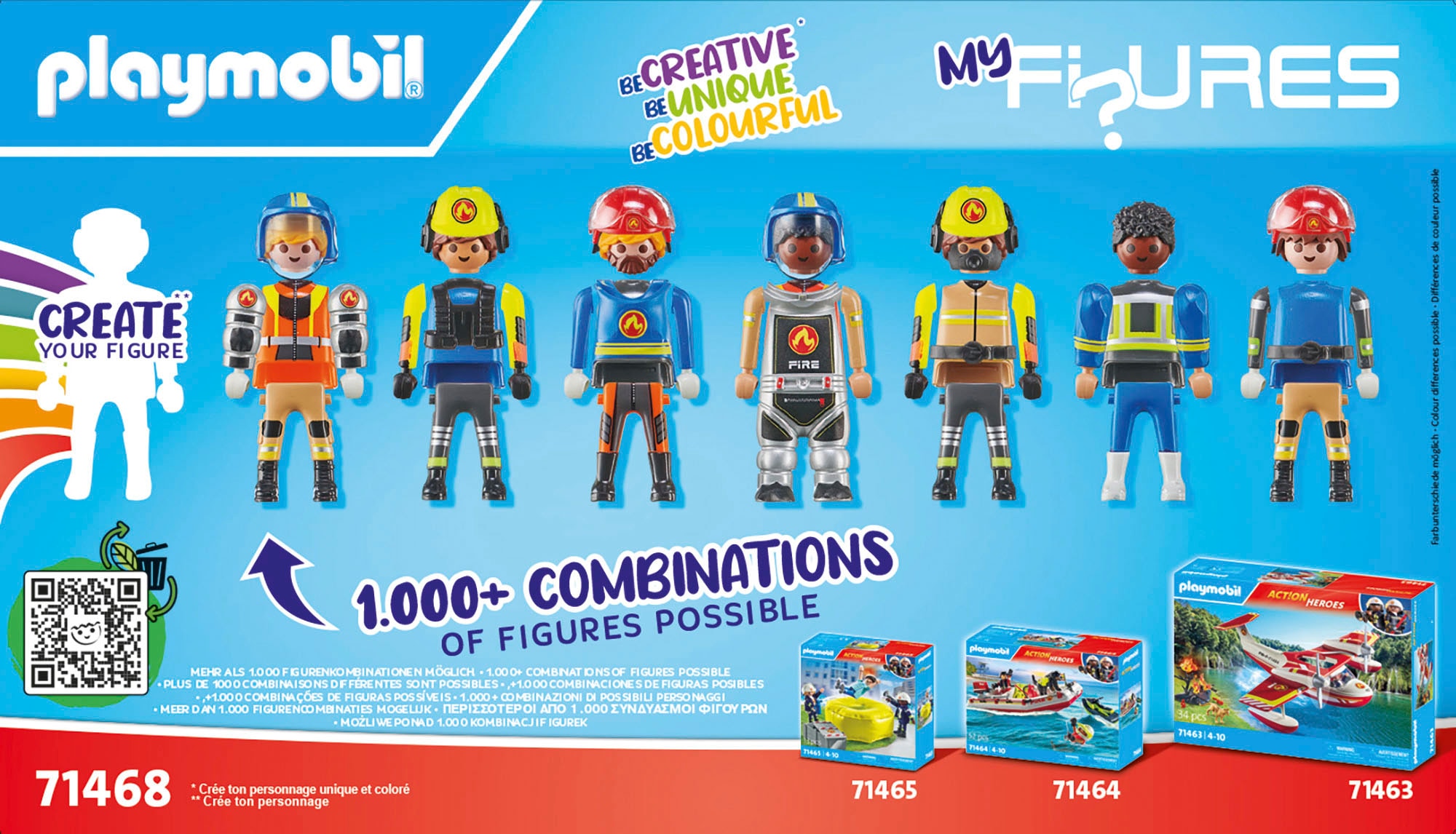 Playmobil® Konstruktions-Spielset »Action Heroes, Feuerwehr (71468), My Figures«, (70 St.), Made in Europe