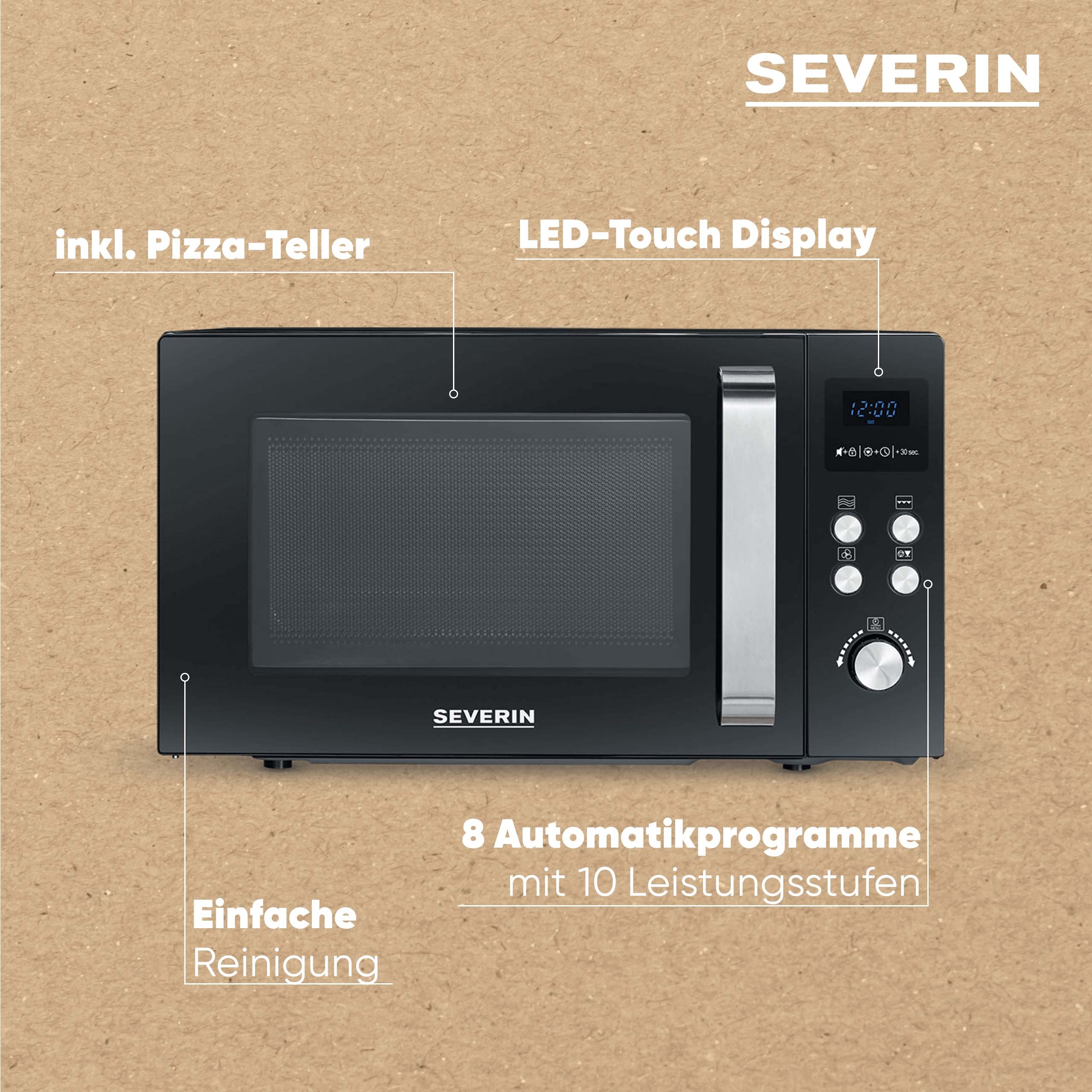 Severin Mikrowelle »MW 7752« Grill und Heißluft 1950 W