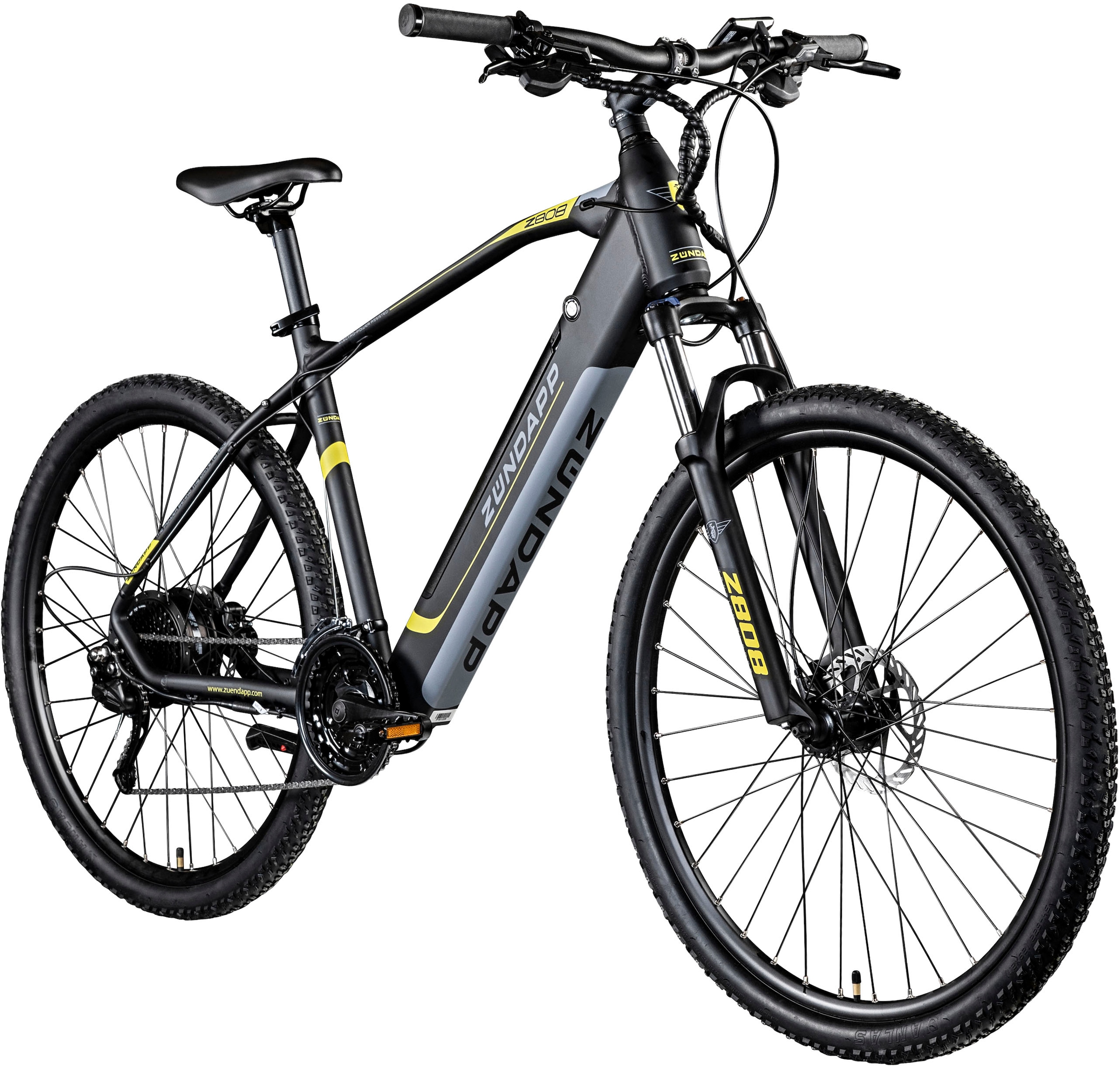 Zündapp E-Bike »Z808«, 24 Gang, Heckmotor 250 W, Pedelec, Elektrofahrrad für Damen u. Herren, MTB, Mountainbike