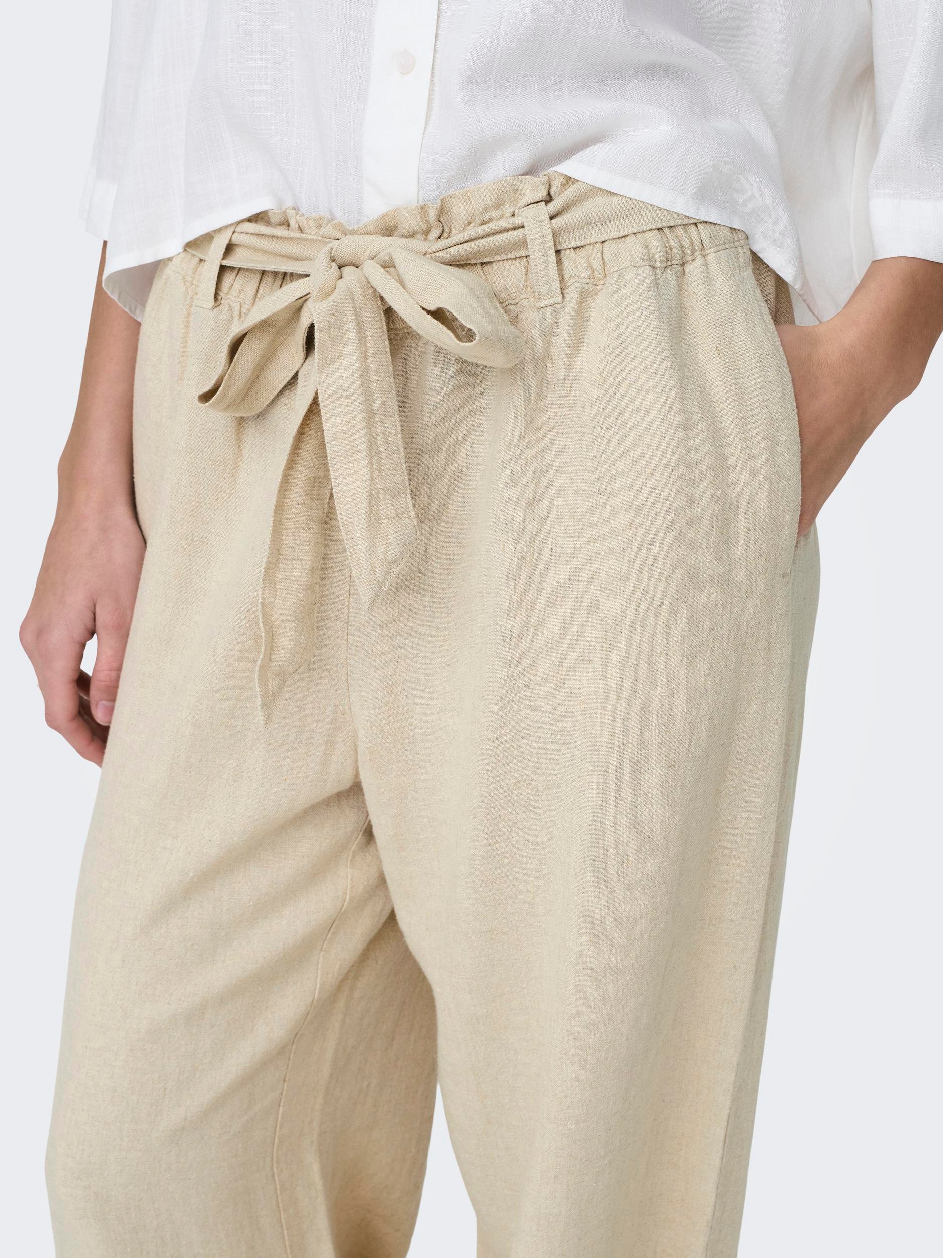 JDY Culotte "JDYSAY MW LINEN BELT PANT WVN NOOS", Sommerhose mit Leinen günstig online kaufen