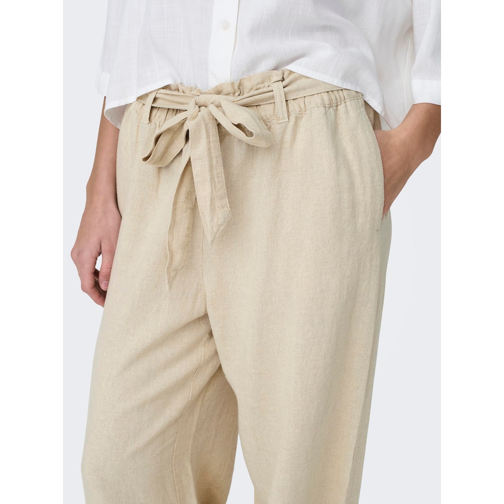 JDY Culotte »JDYSAY MW LINEN BELT PANT WVN NOOS«