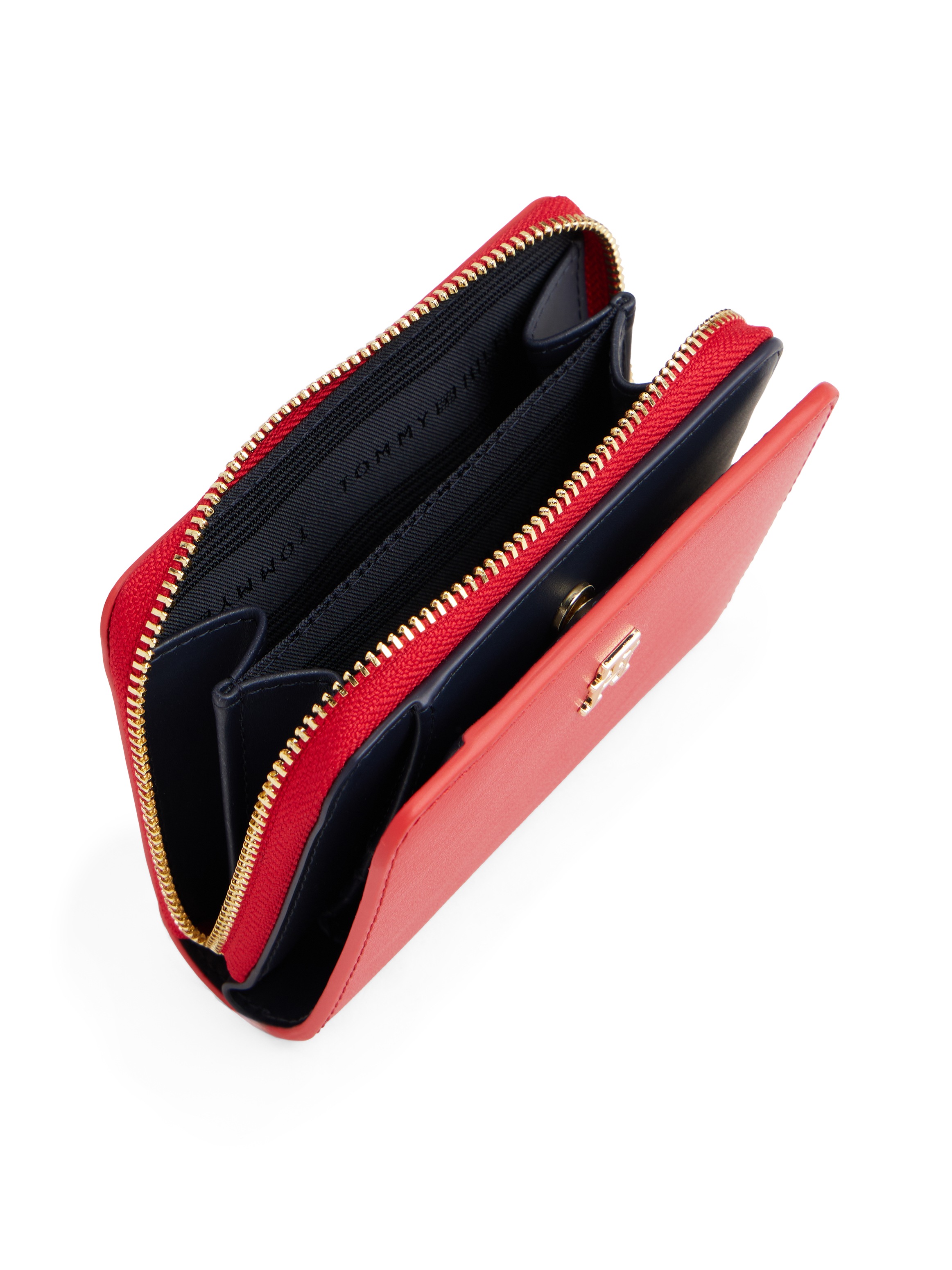 Tommy Hilfiger Geldbörse »TH ICON MED ZA FLAP«, Damen Geldbeutel, Portemonnai mit edlem TH-Logoemblem