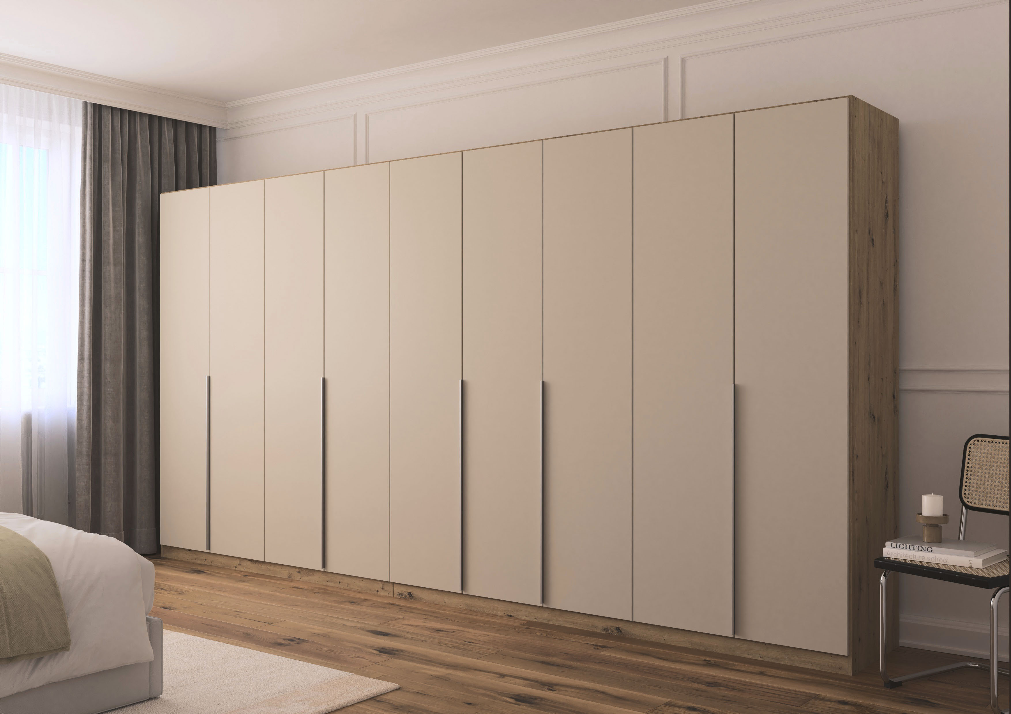 OTTO home Drehtürenschrank "AGORDO" in zwei Griff-Farben, Breiten 91-405 cm, Dekor- oder Hochglanzfront, in 8 Breiten & 2 Höhen, MADE IN GERMANY