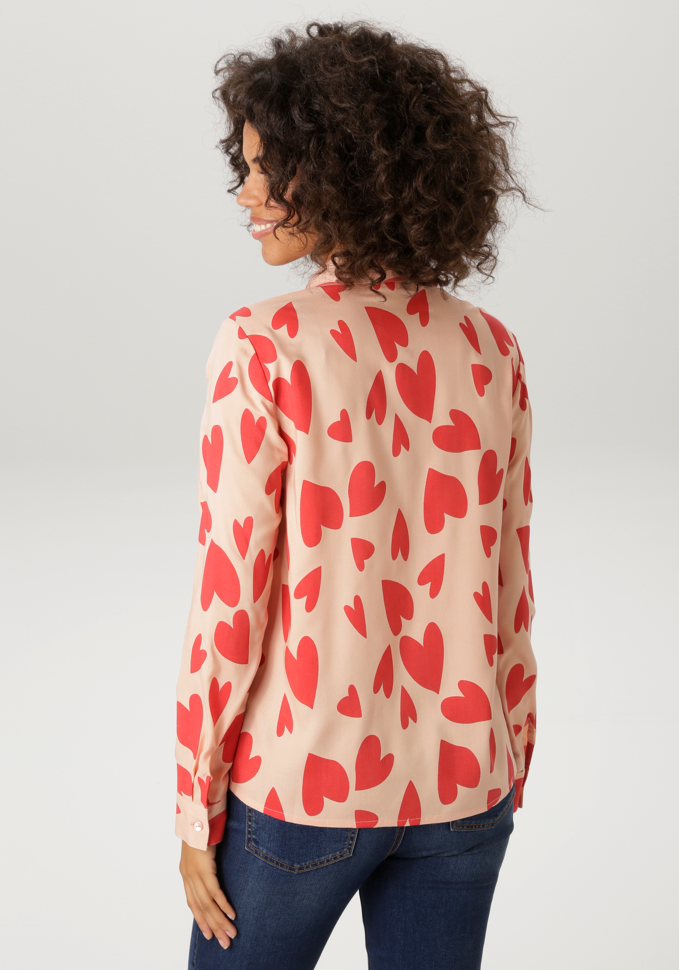 Aniston CASUAL Hemdbluse mit extravaganten Herzen bedruckt - NEUE KOLLEKTIO günstig online kaufen