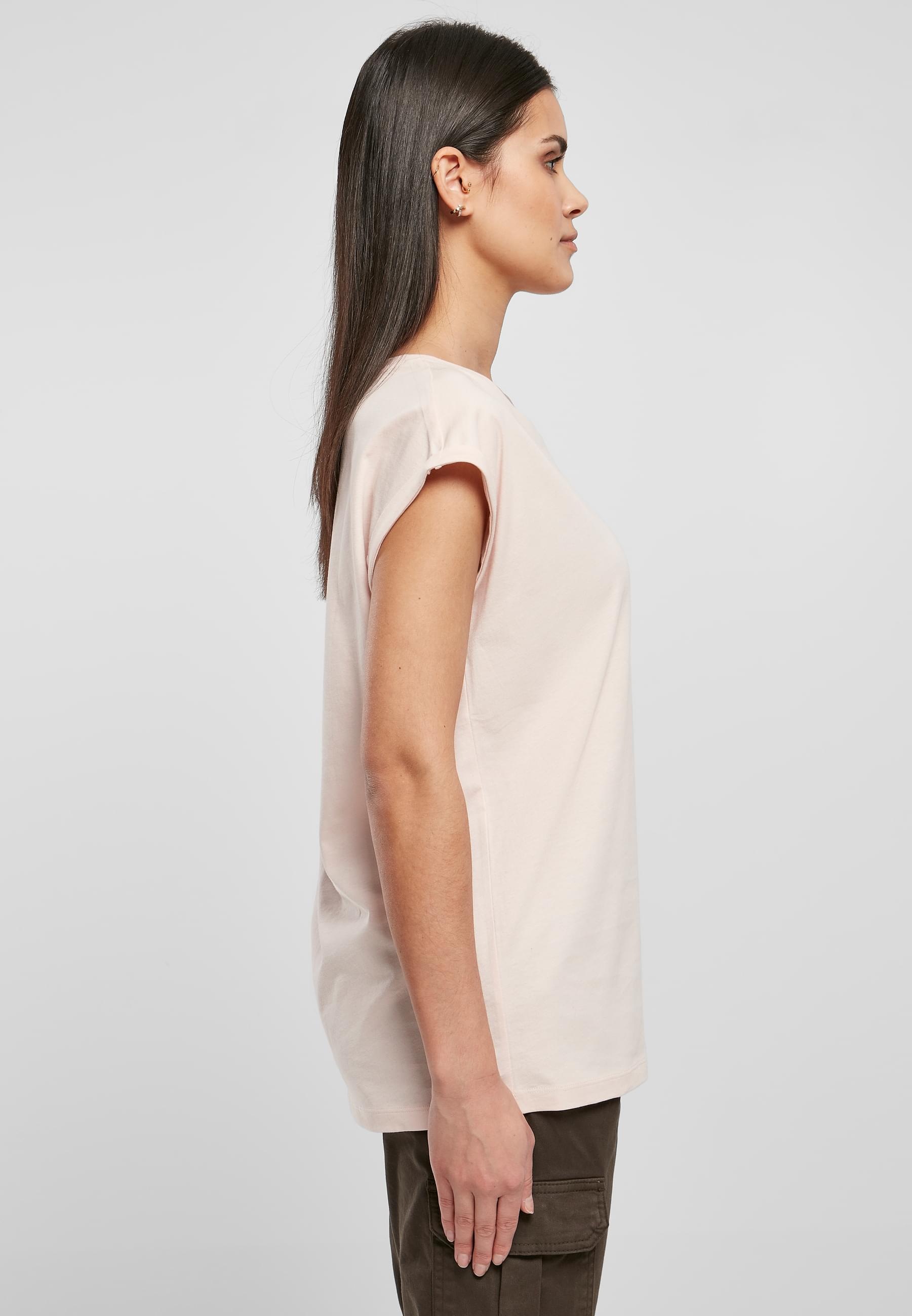 URBAN CLASSICS Kurzarmshirt »Urban Classics Damen Ladies Organic Extended Shoulder Tee«, (1 tlg.)