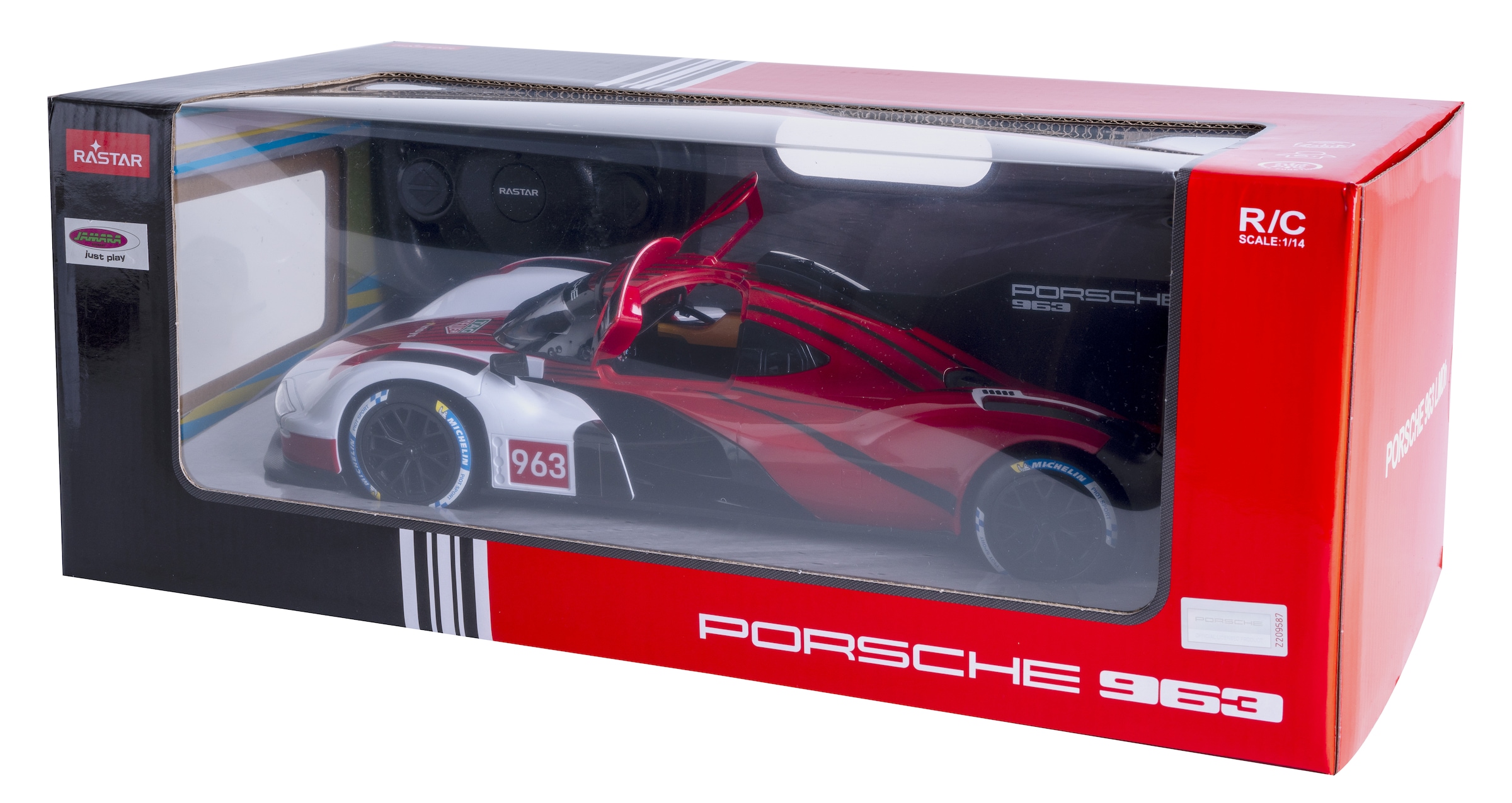 Jamara RC-Auto »Porsche 963 LMDH 1:14 rot 2,4GHz Tür manuell«
