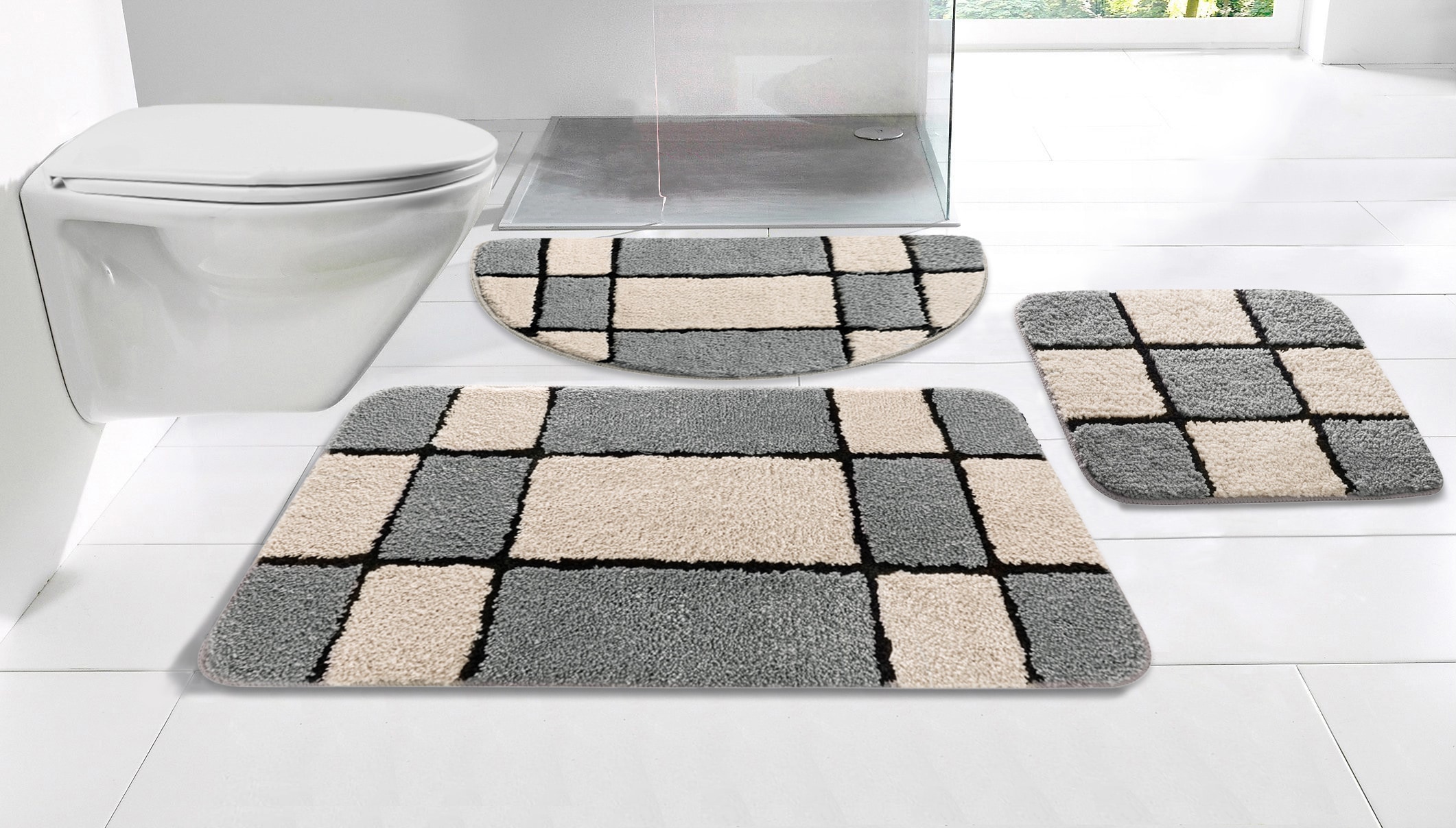 my home Badematte "Melli" Höhe 16 mm rutschhemmend beschichtet fußbodenheiz günstig online kaufen