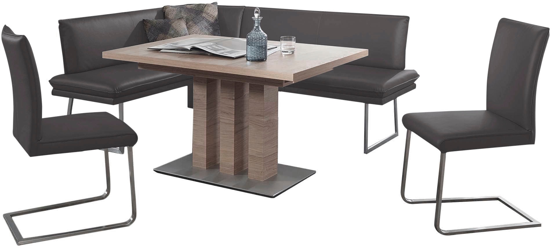 K+W Komfort & Wohnen Essgruppe "Santos III" 4 Stk. tlg. gepolsterte Eckbank günstig online kaufen