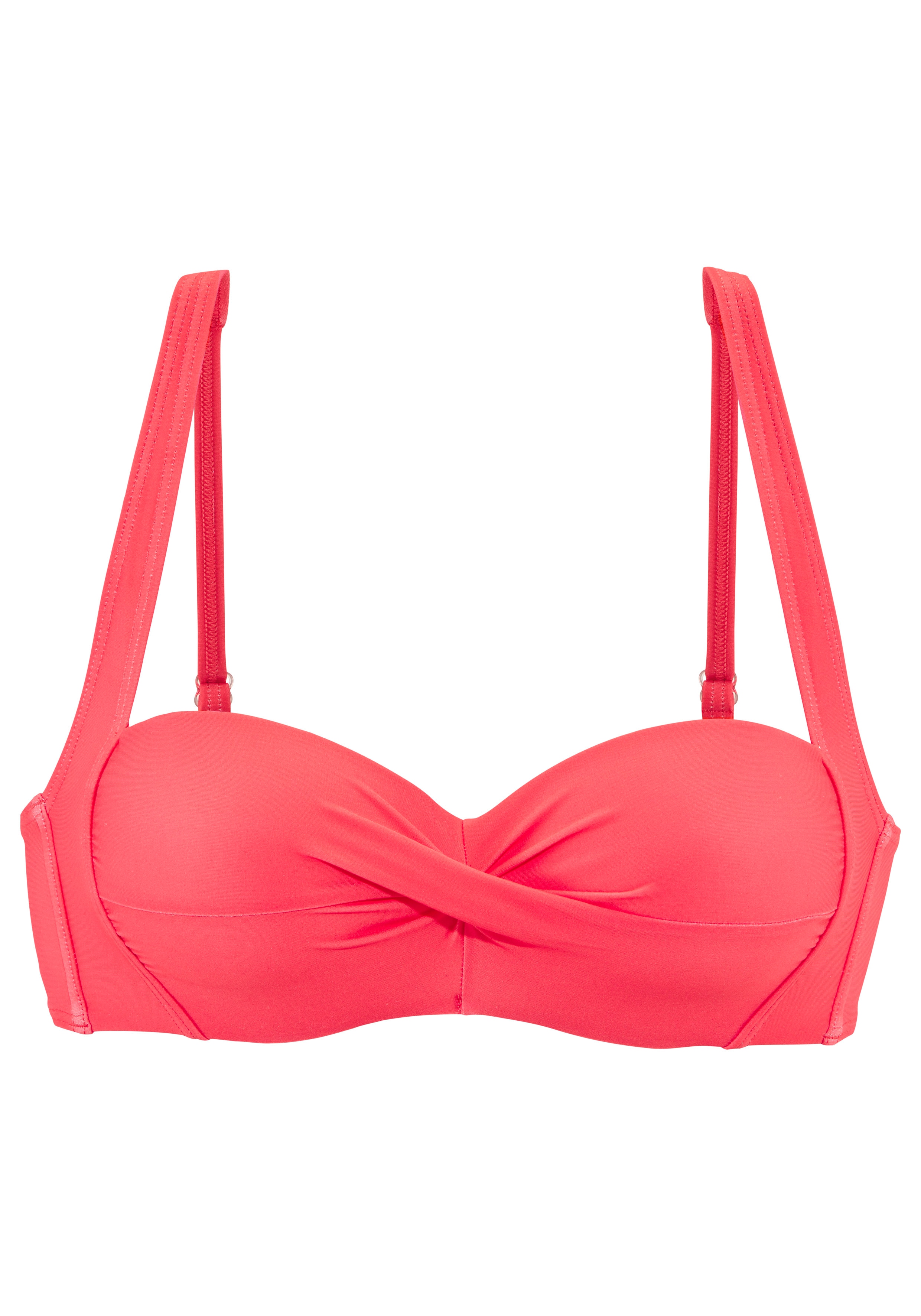 LASCANA Bandeau-Bikini-Top "Ronda" in Wickeloptik, bis G-Cup
