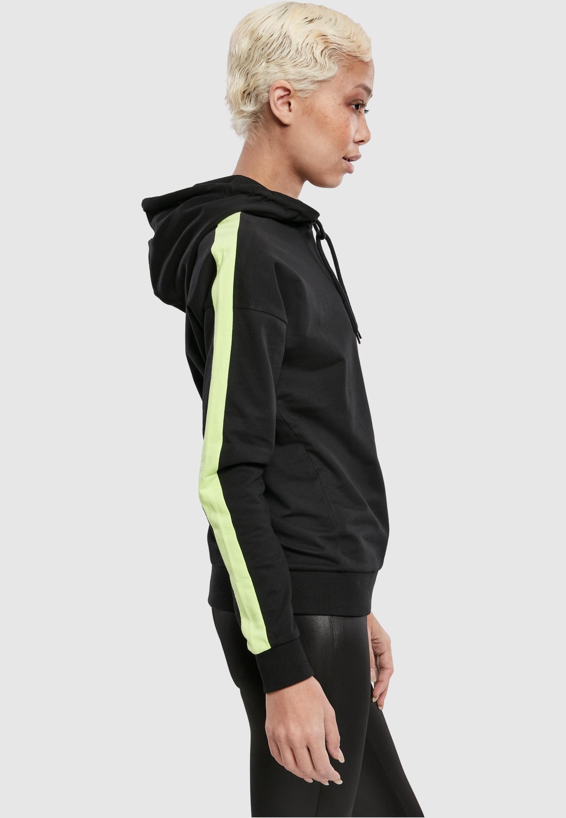 URBAN CLASSICS Kapuzenpullover »Urban Classics Damen Ladies Neon Shoulder Stripe Hoody«, (1 tlg.)