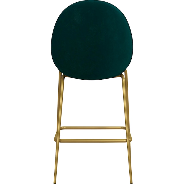 CosmoLiving by Cosmopolitan Barhocker »Astor«, (1 St.), Sitz und Rücken  gepolstert, messingfarbenenes Gestell, Sitzhöhe 63 cm | BAUR