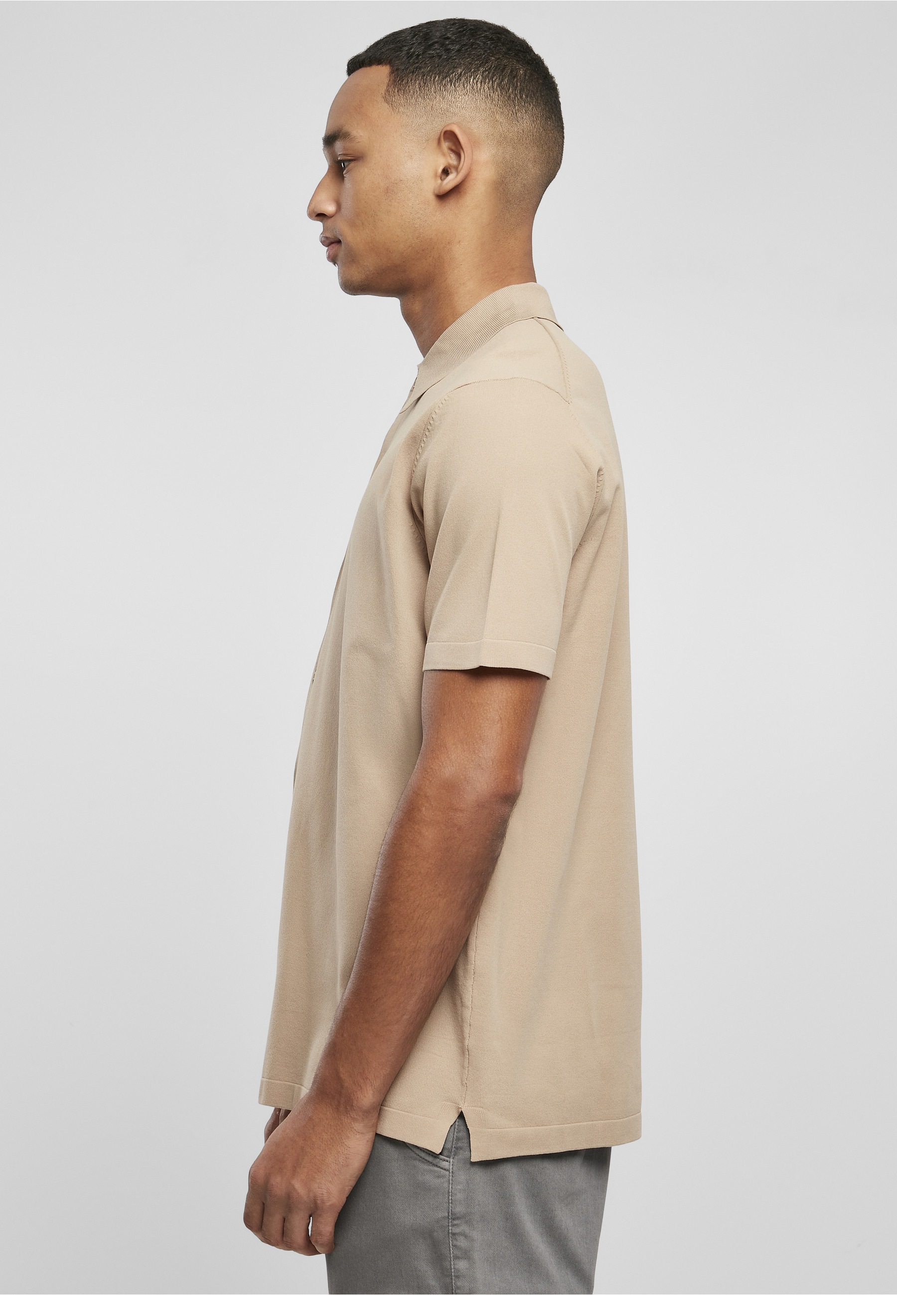URBAN CLASSICS Langarmhemd »Urban Classics Herren Knitted Shirt« 1