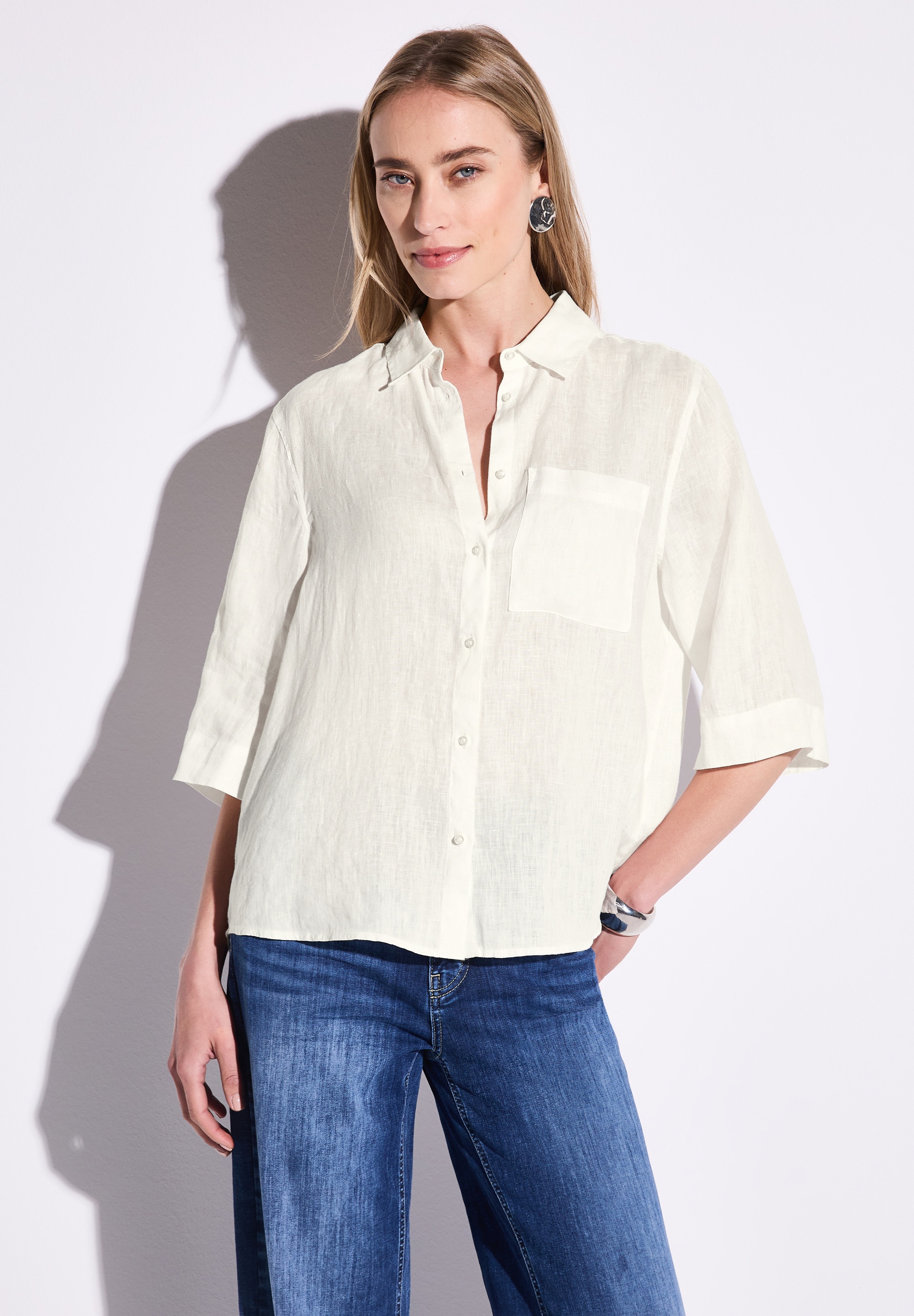 STREET ONE Klassische Bluse, mit Brusttasche günstig online kaufen