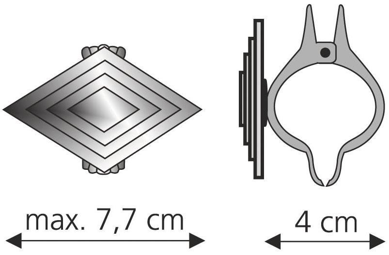 Liedeco Dekoklammer »Rhombus«, (Packung, 2 St.), für Gardinen, Vorhänge