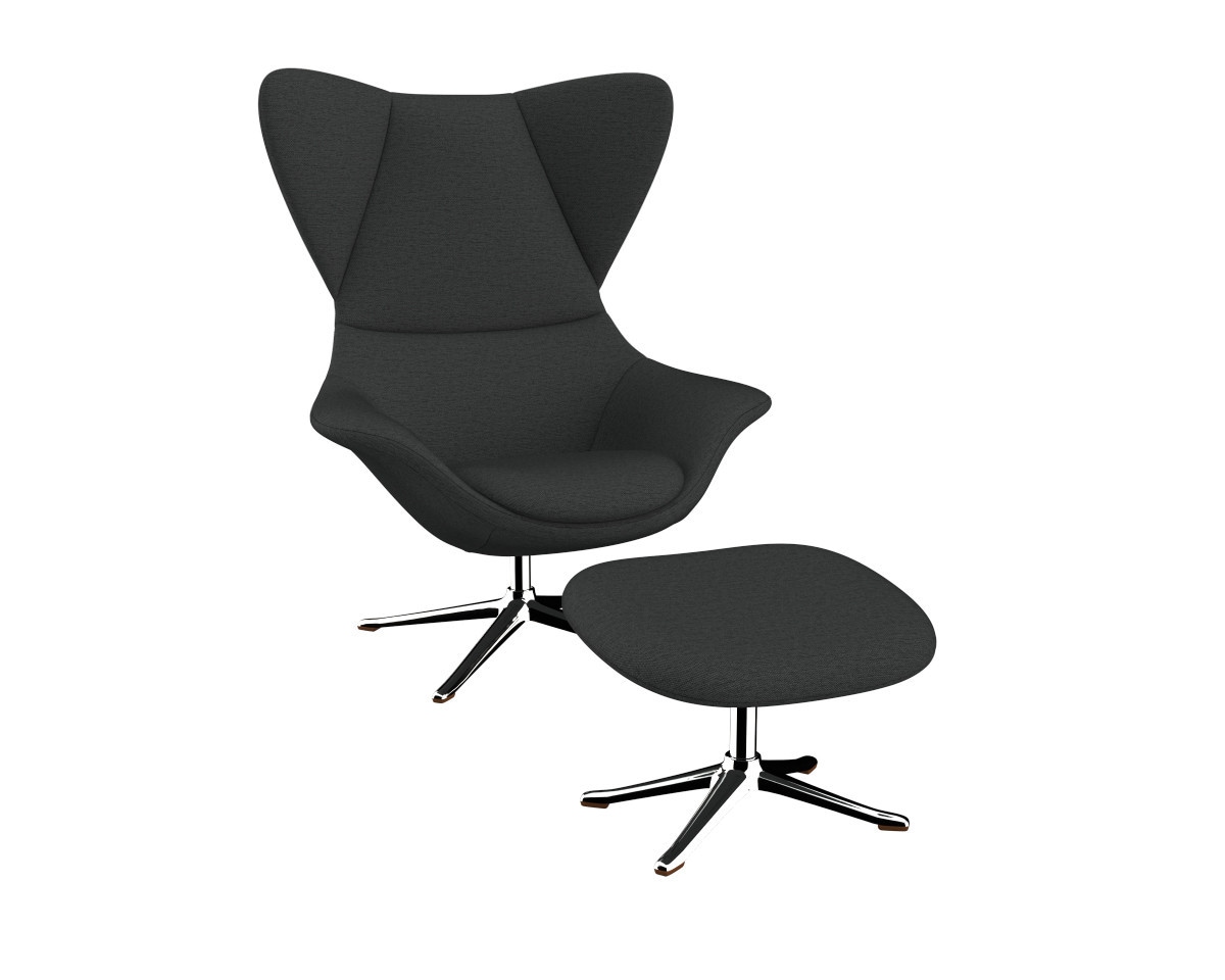 FLEXLUX Ohrensessel »Stilo Relaxsessel, TV-Sessel«, Solitär, Stil-Ikone, drehbar, Fuß Aluminium