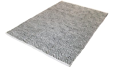 my home Teppich »Tiara«, rechteckig, 7 mm Höhe, mit Rauten-Muster, Teppich aus 100%... kaufen