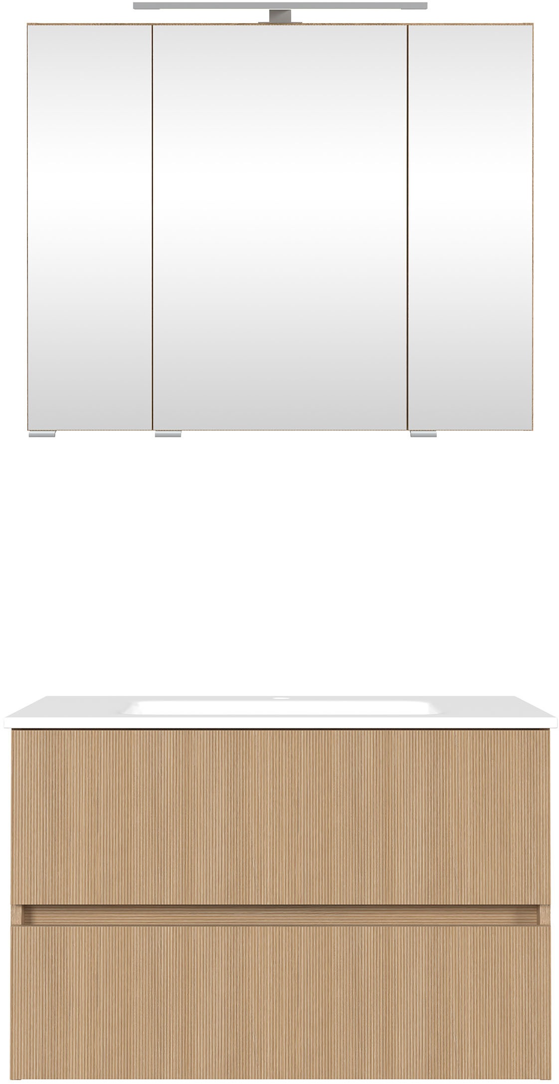 welltime Badmöbel-Set "EIXO, Set aus Spiegelschrank und Waschtisch inkl. Be günstig online kaufen