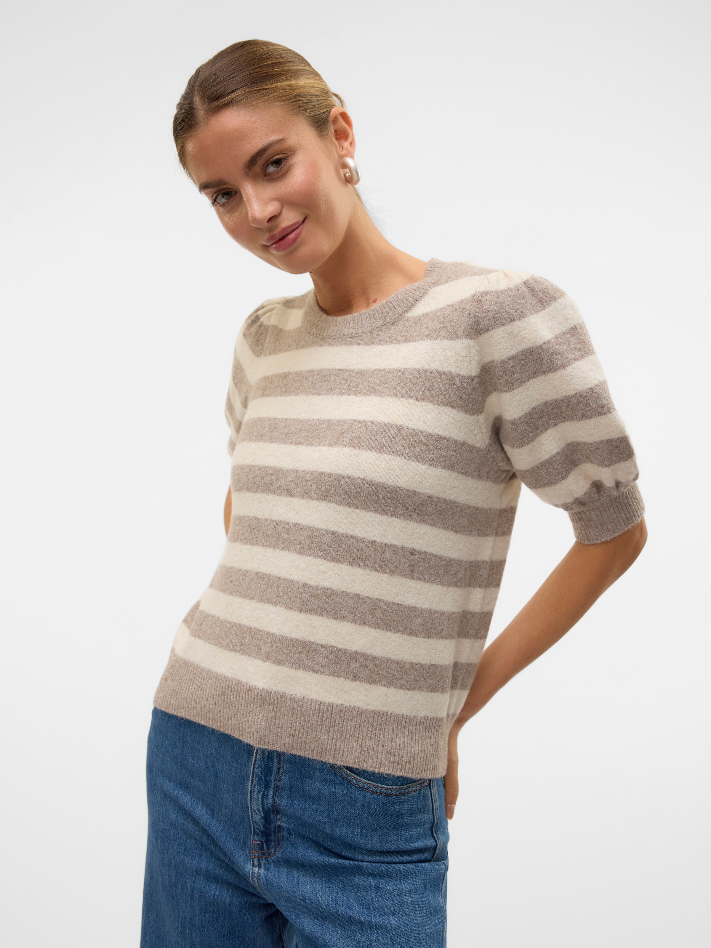 Vero Moda Kurzarmpullover »VMDOFFY 2/4 O-NECK PULLOVER GA NOOS«