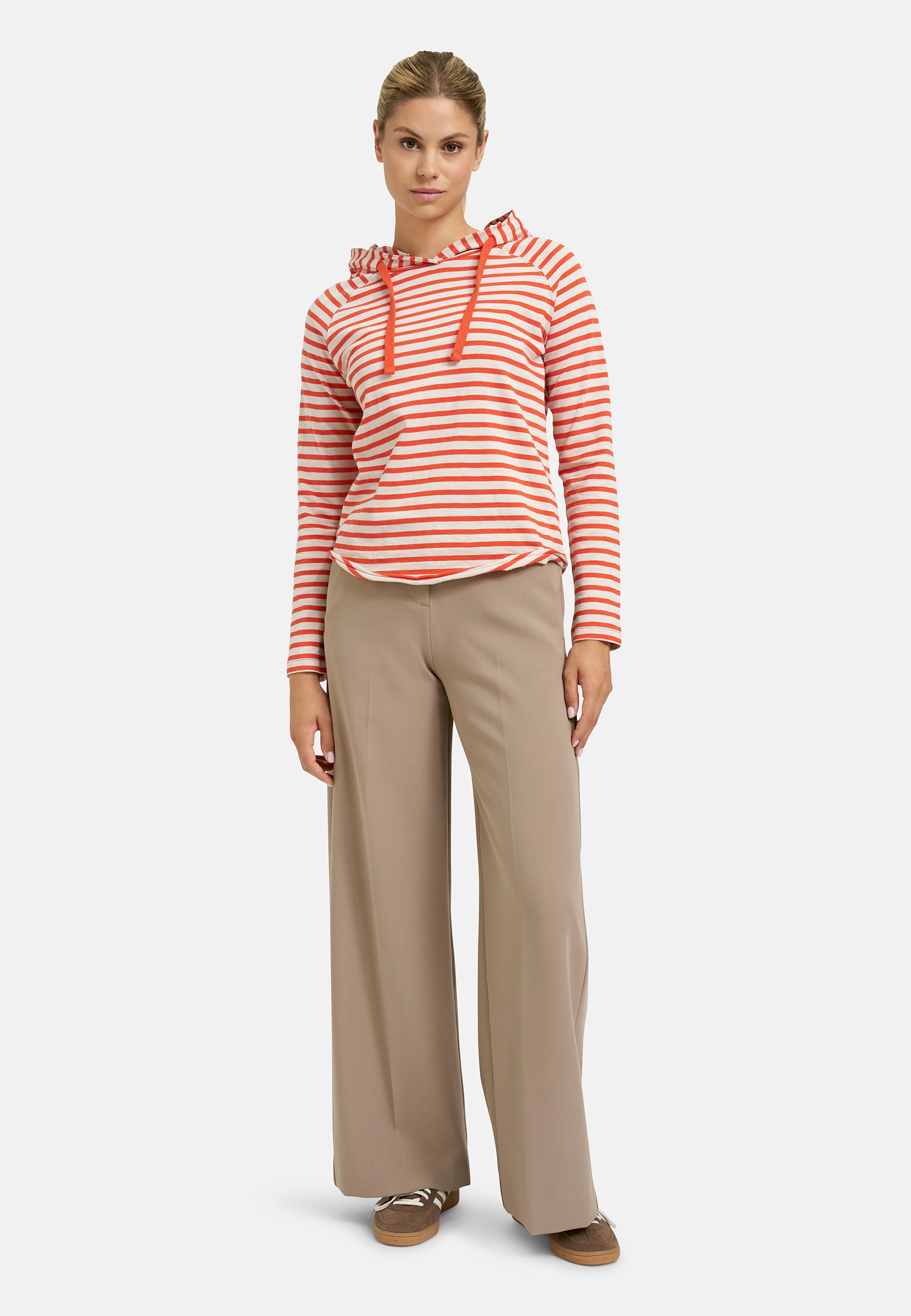 Smith & Soul Kapuzenshirt mit offenen Kanten am Saum