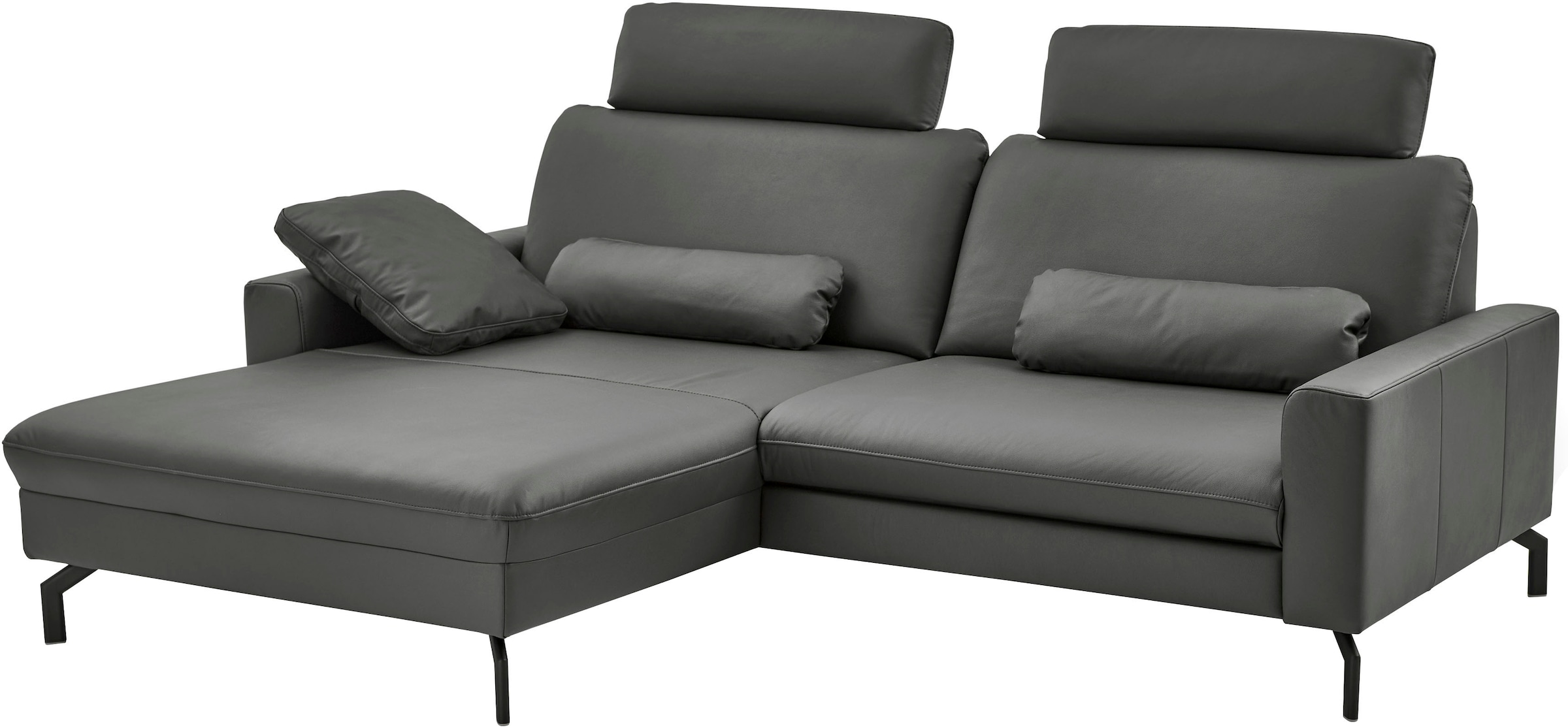 Die PlanBar Ecksofa "PN-EM20028 L-Form mit Kopfstützen" wahlweise mit motorischem Canape