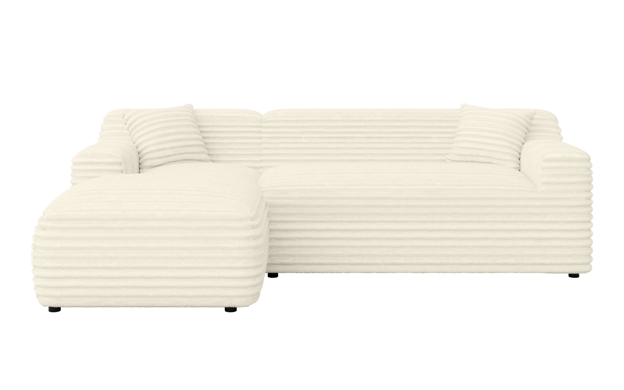 Home affaire Ecksofa »LILLIANA Designsofa, L-Form mit Recamiere rechts/links bestellbar«, L-Form mit Wellenunterfederung, Maße B/T/H: 256/160/76 cm