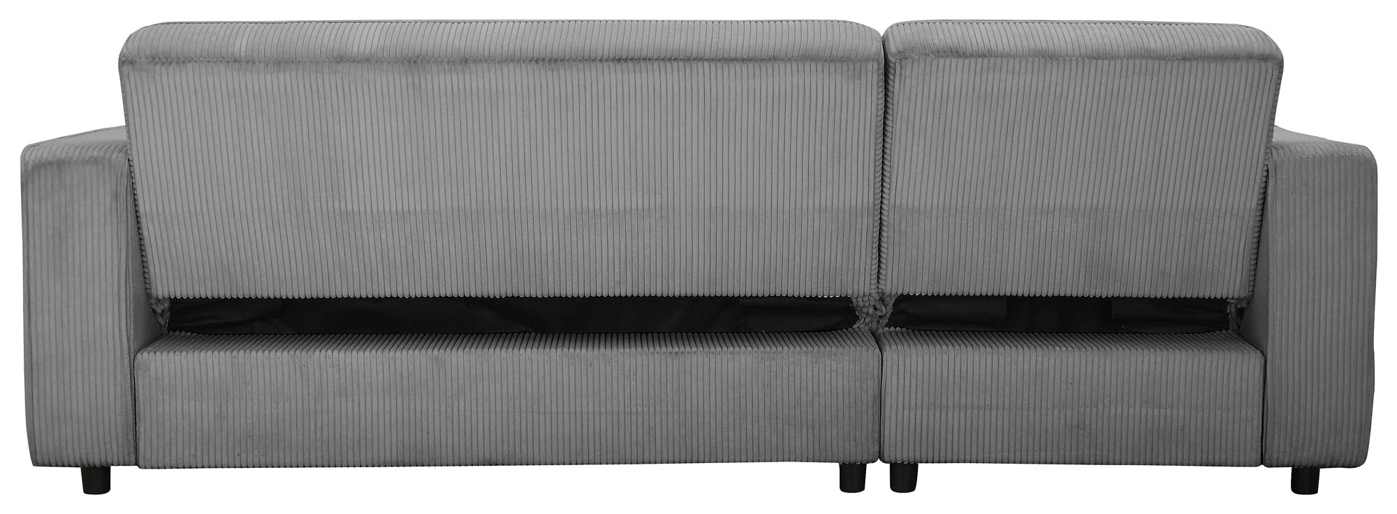 Dorel Home Ecksofa »Allie Schlafsofa 230 cm mit Relaxfunktion in der Rückenlehne«, Schlaffunktion (108/194,5cm), trendiger Cord o. pflegeleichter Velours