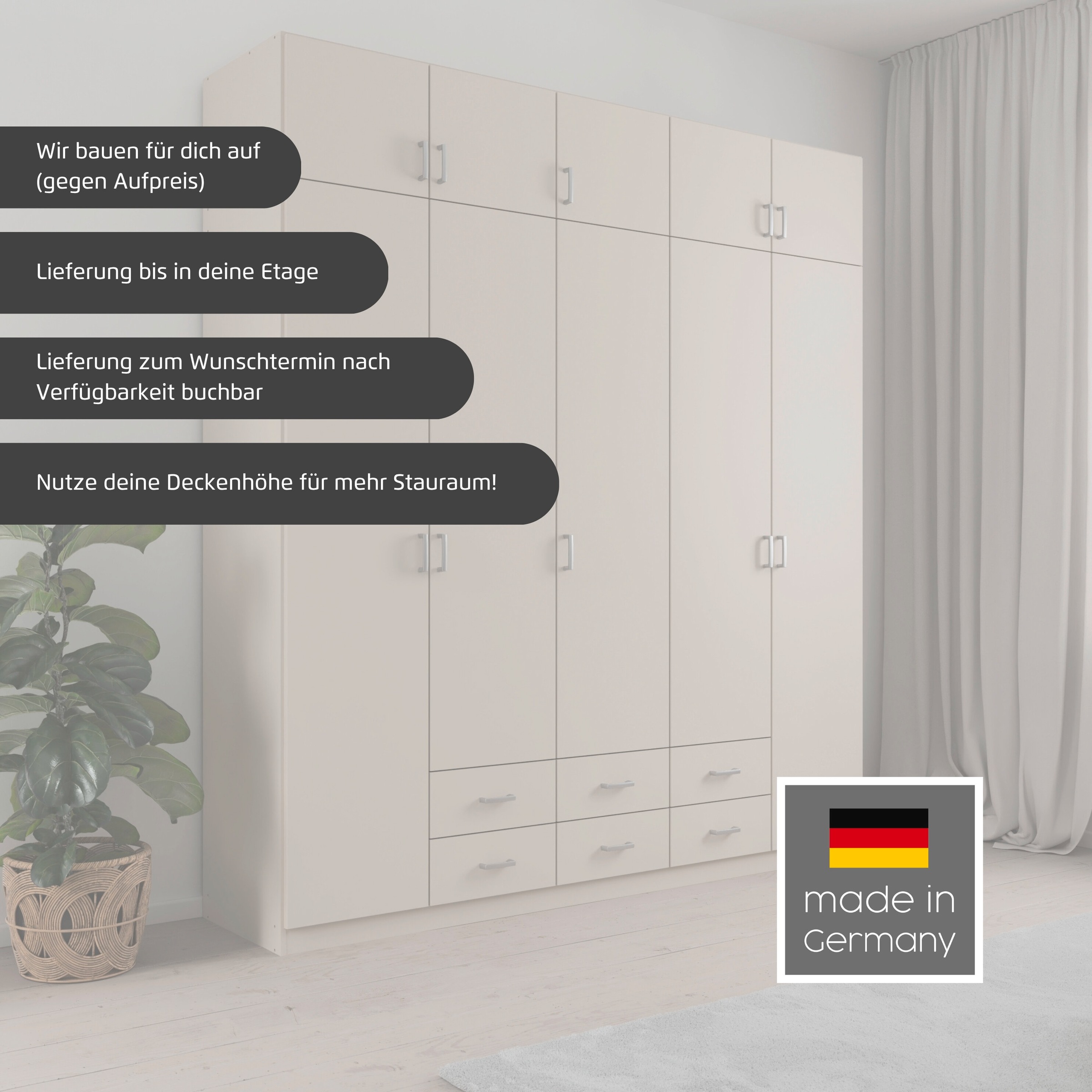 Thumbnail - rauch Kleiderschrank "Schrank Garderobe Wäscheschrank GAMMA in 4 Breiten 91-226 cm" 3 verschiedene Ausstattungen BASIC/C...