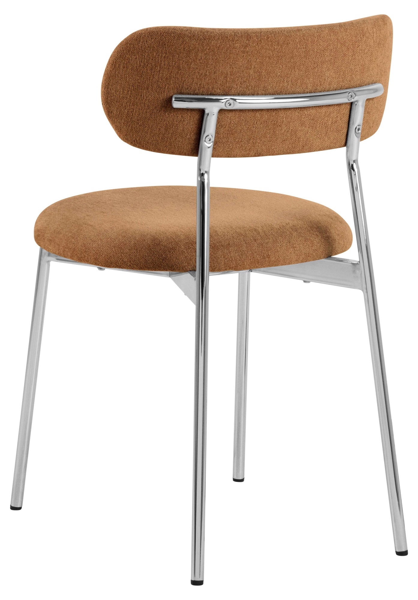 ACTONA GROUP Esszimmerstuhl »Lyric, Küchenstuhl, mit gepolsterter Sitzfläche« (Set) 2 Stk.Stuhl, Chenille, Retro-Futur, Chromstahlgestell, FSC™