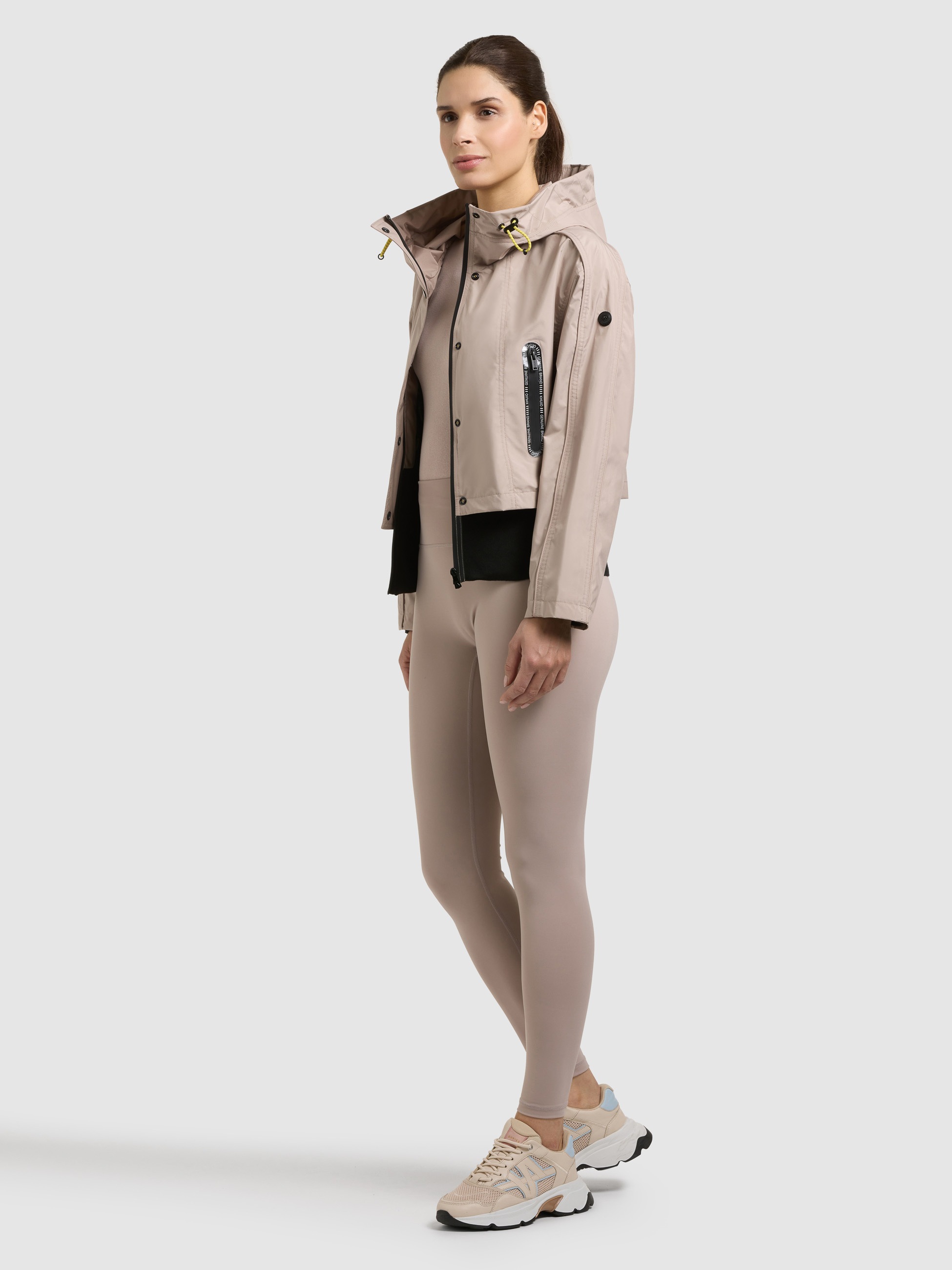 Khujo Amelia Women's Blouson Jacket Latte Beige Size L 2