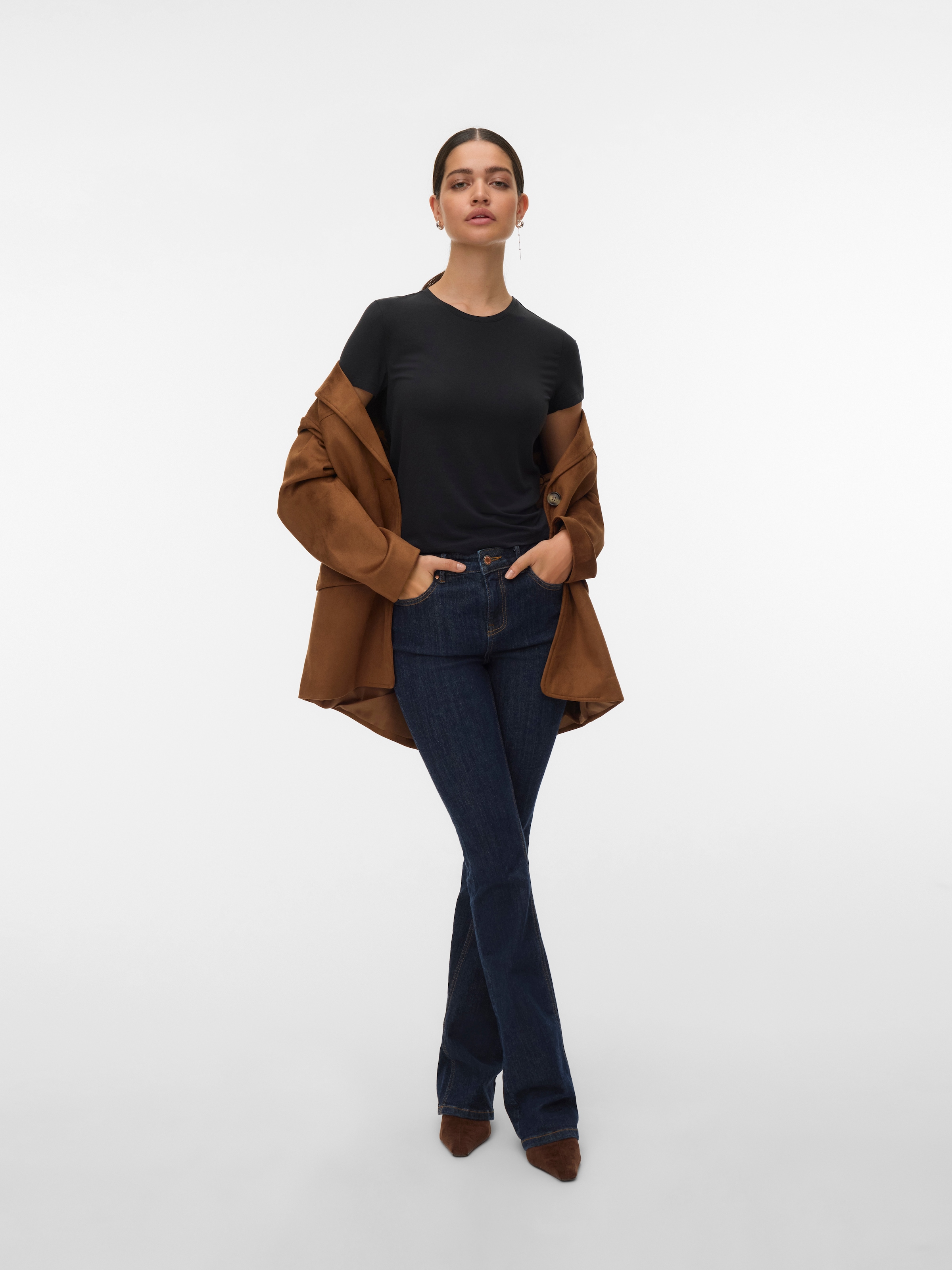 Vero Moda Kurzarmshirt »VMKYLIE SHORT SS TOP JRS NOOS« mit Stretch, Rundhals