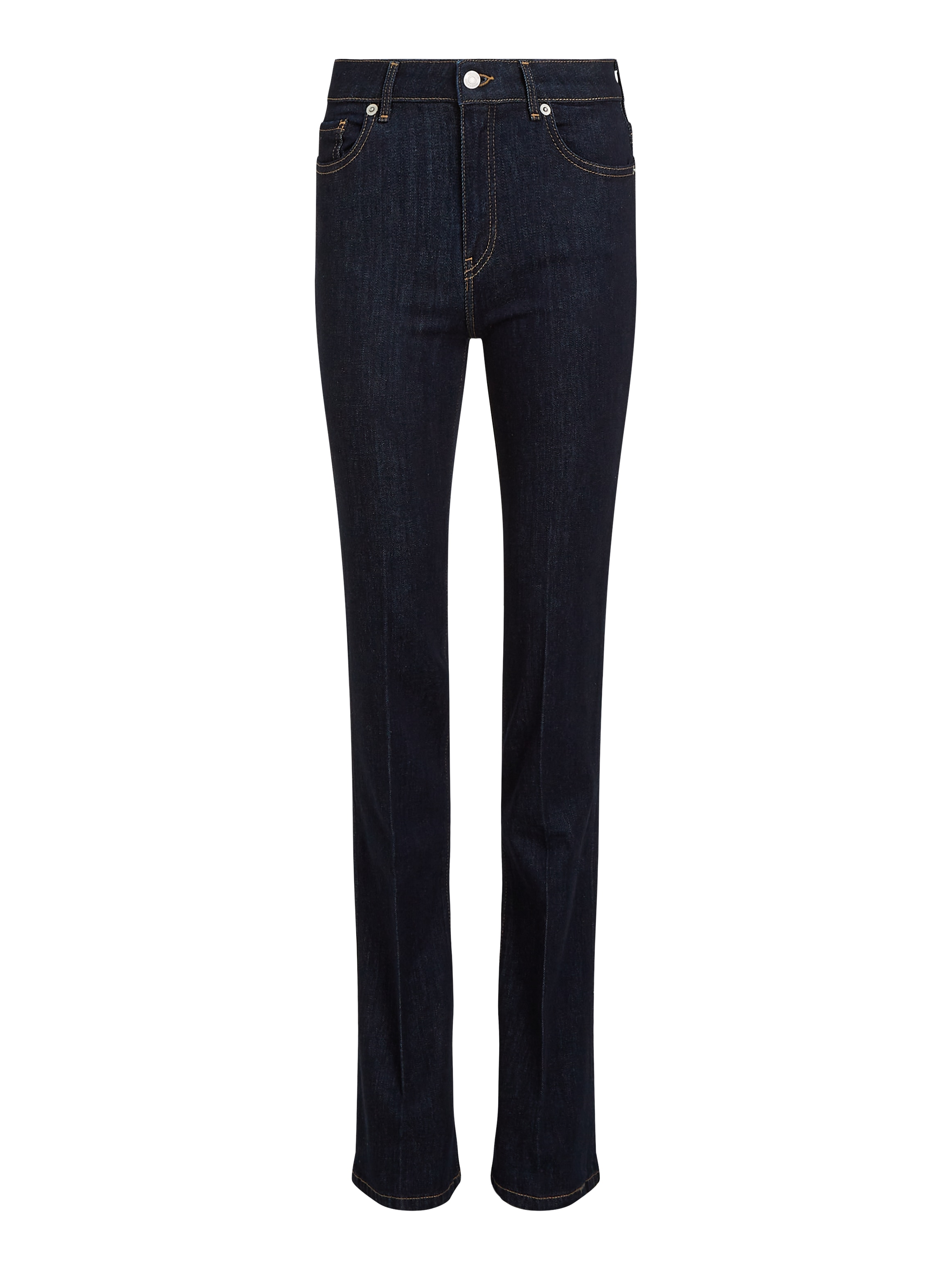 Tommy Hilfiger Bootcut-Jeans »Bootcut Regular Waist«, mittlere normale Leibhöhe, mit Bügelfalten, mit Nieten