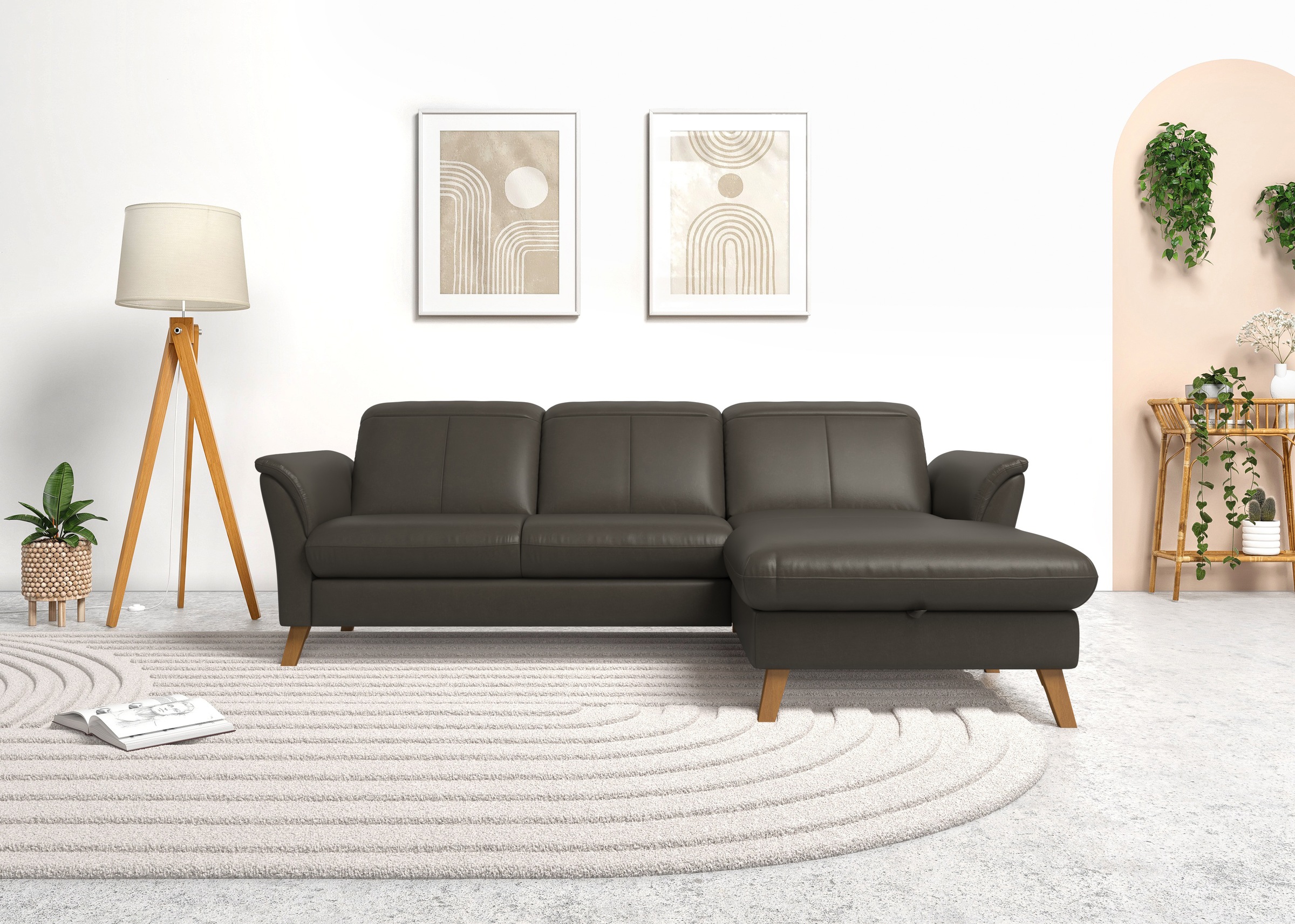 sit&more Ecksofa »Romero L-Form«, wahlweise mit oder ohne Relax-Funktion, Bettfunktion, Bettkasten