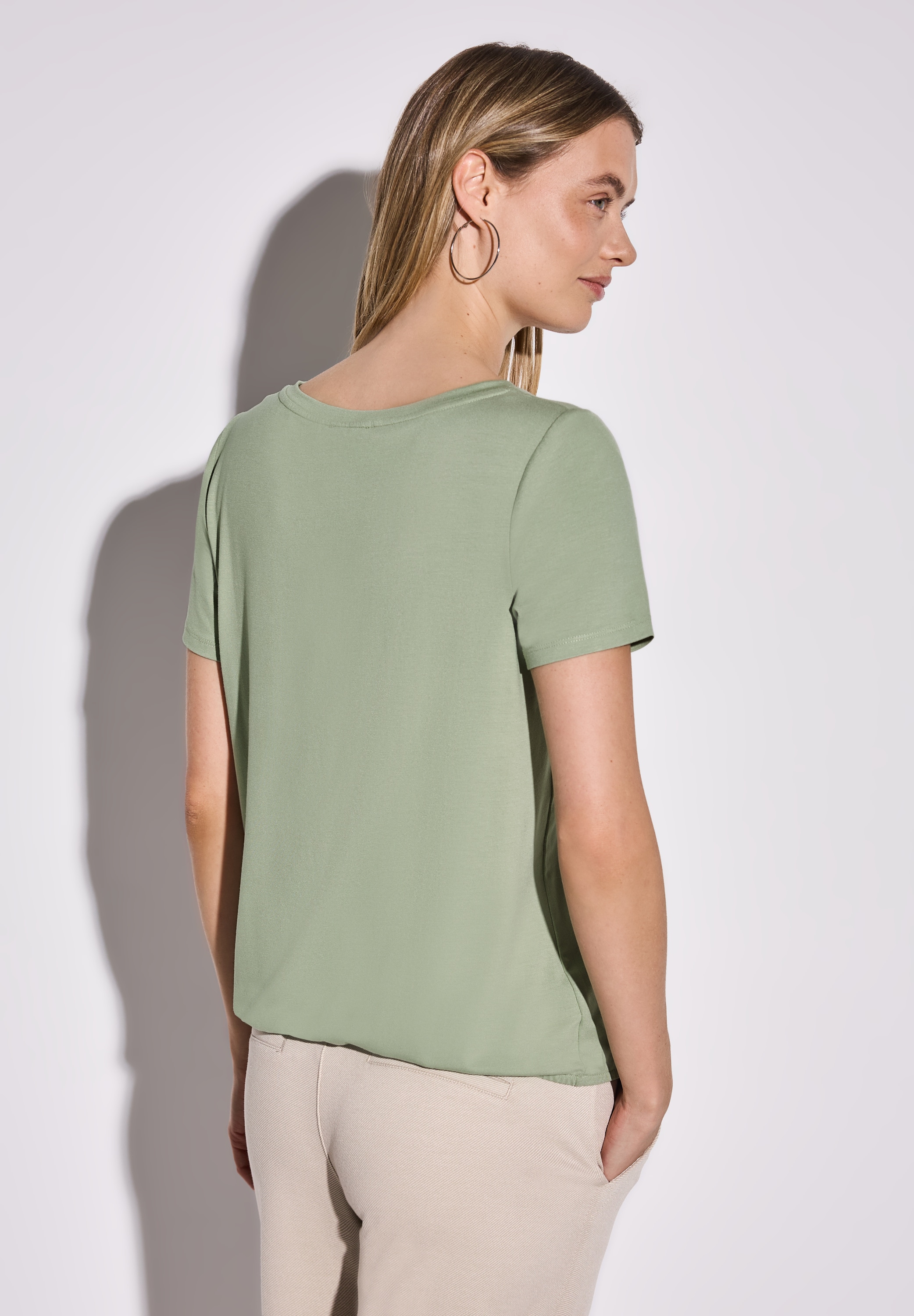 STREET ONE T-Shirt, mit Elastiksaum