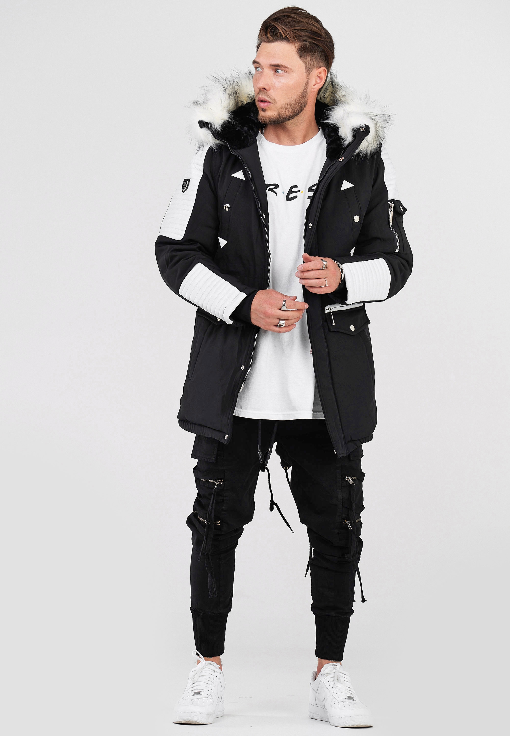 behype Parka "FADE-2", mit wärmender Kapuze