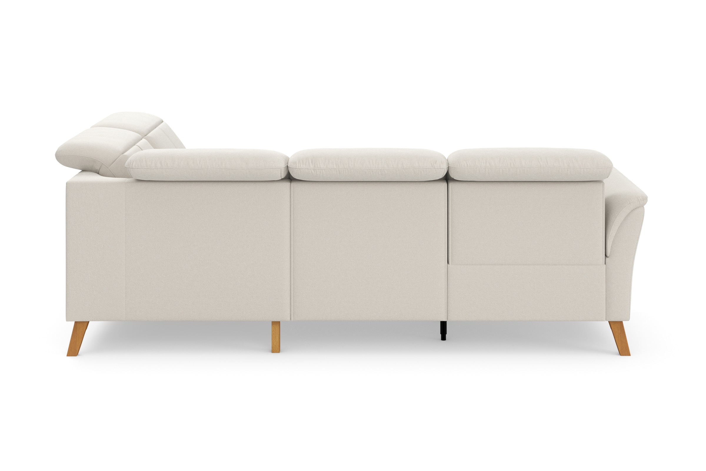 Ecksofa SIT & MORE "Romero L-Form", beige (creme), B:250cm H:91cm T:220cm, 90% Polyester 10%Polyamid, Sofas, Ecksofa, wahlweise mit oder ohne TV-Funktion, Bettfunktion, Bettkasten 3