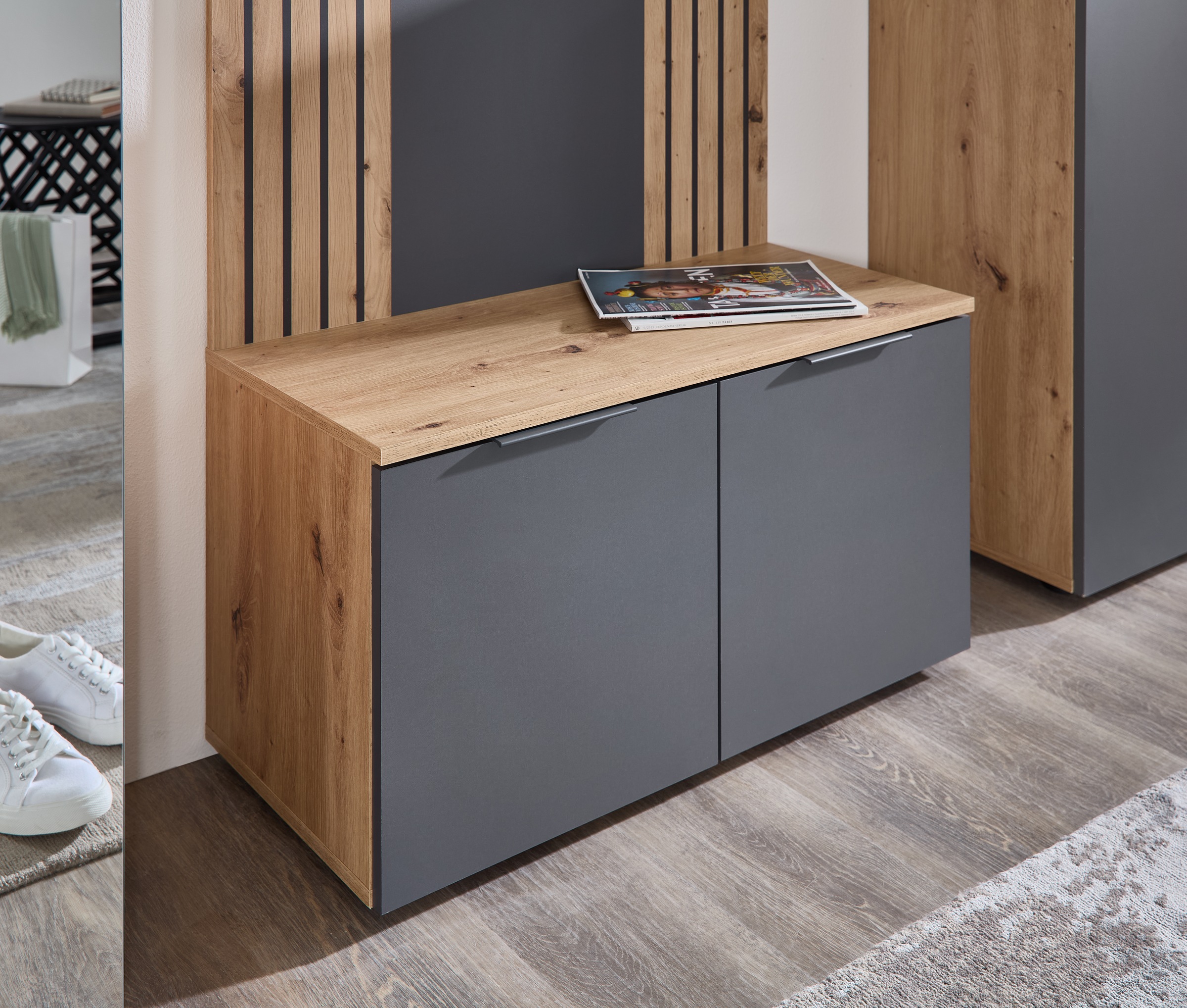 HBZ Schuhbank "Lagos, Garderobenbank BxHxT 80x44x38 cm" 1 Stk. tlg. Mit 2 T günstig online kaufen