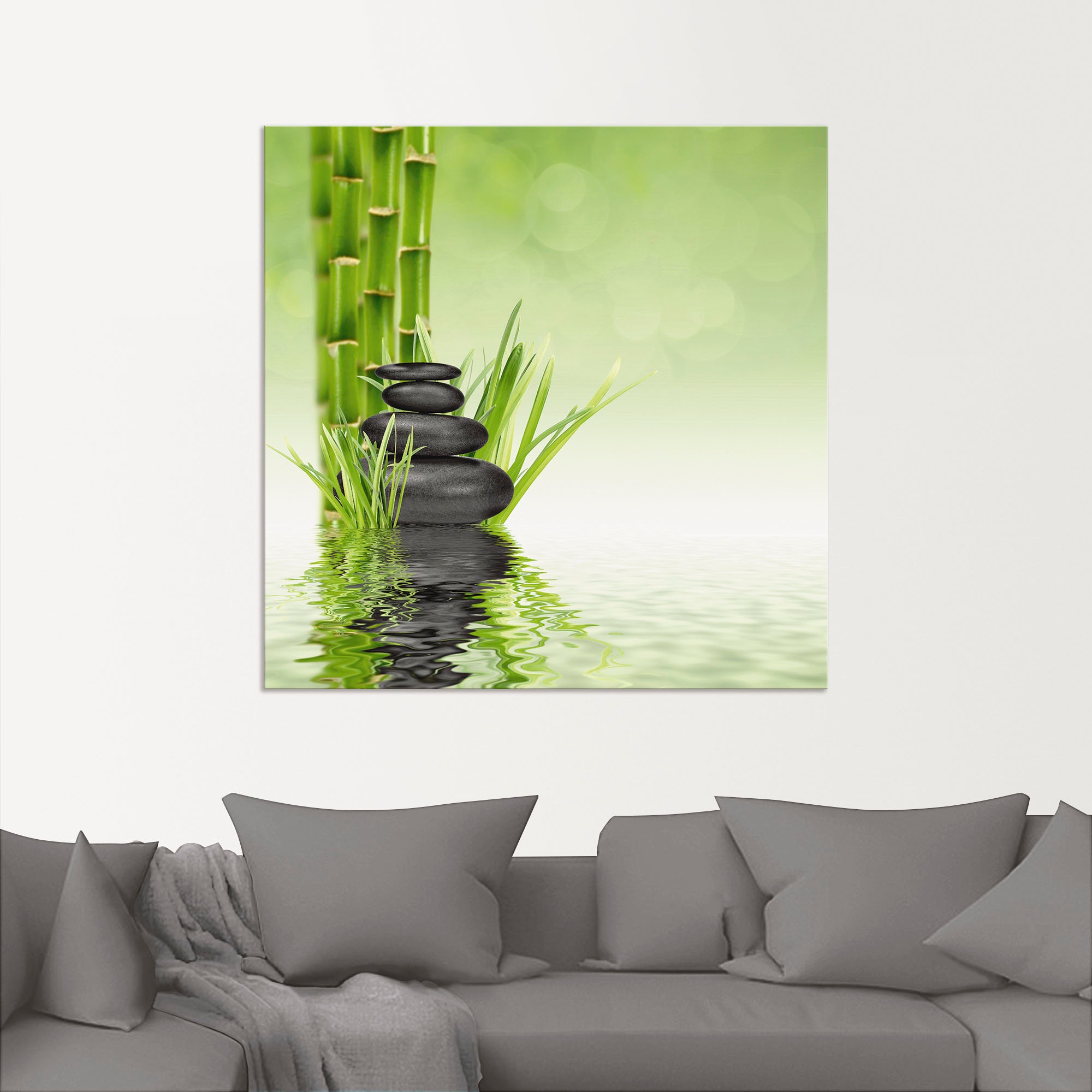 Artland Wandbild "Spa Steine" Spa 1 Stk. tlg. als Alubild, Leinwandbild, Po günstig online kaufen