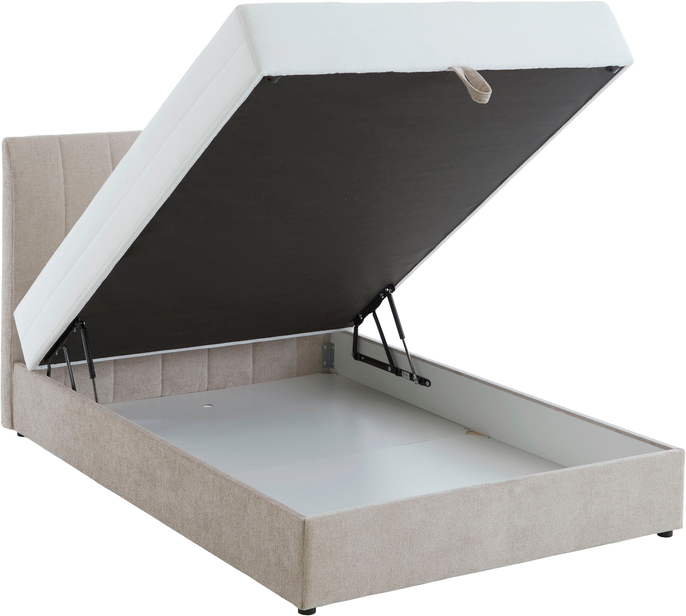 ATLANTIC home collection Boxbett »ALISIA«, mit Taschenfederkern, Bettkasten und Kissenrolle im Originalbezug