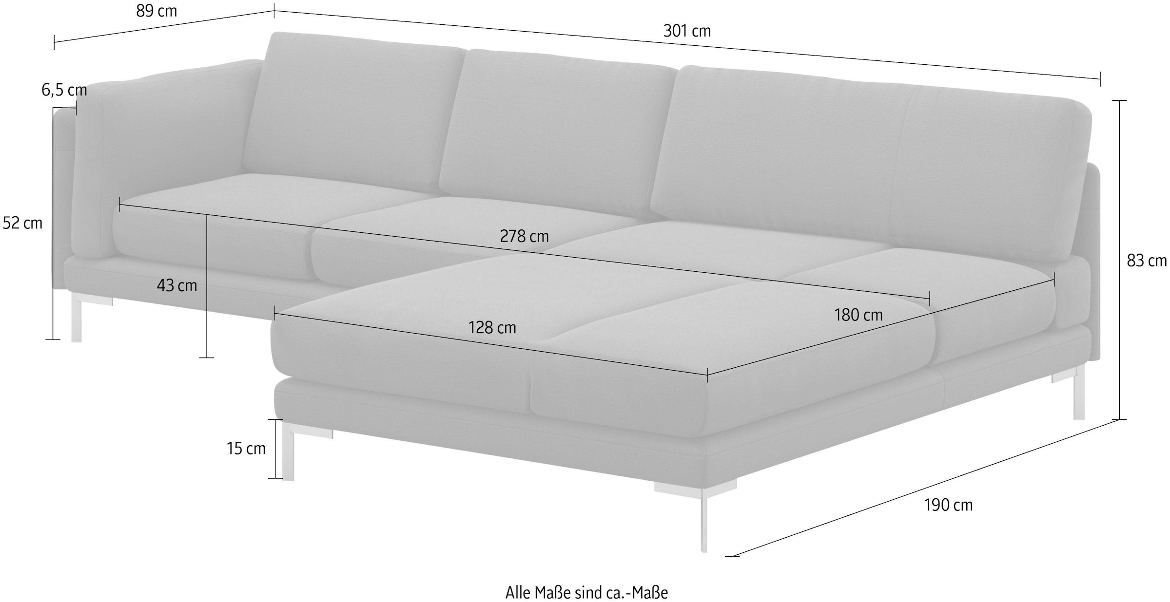 machalke® Ecksofa »vivien, L-Form«