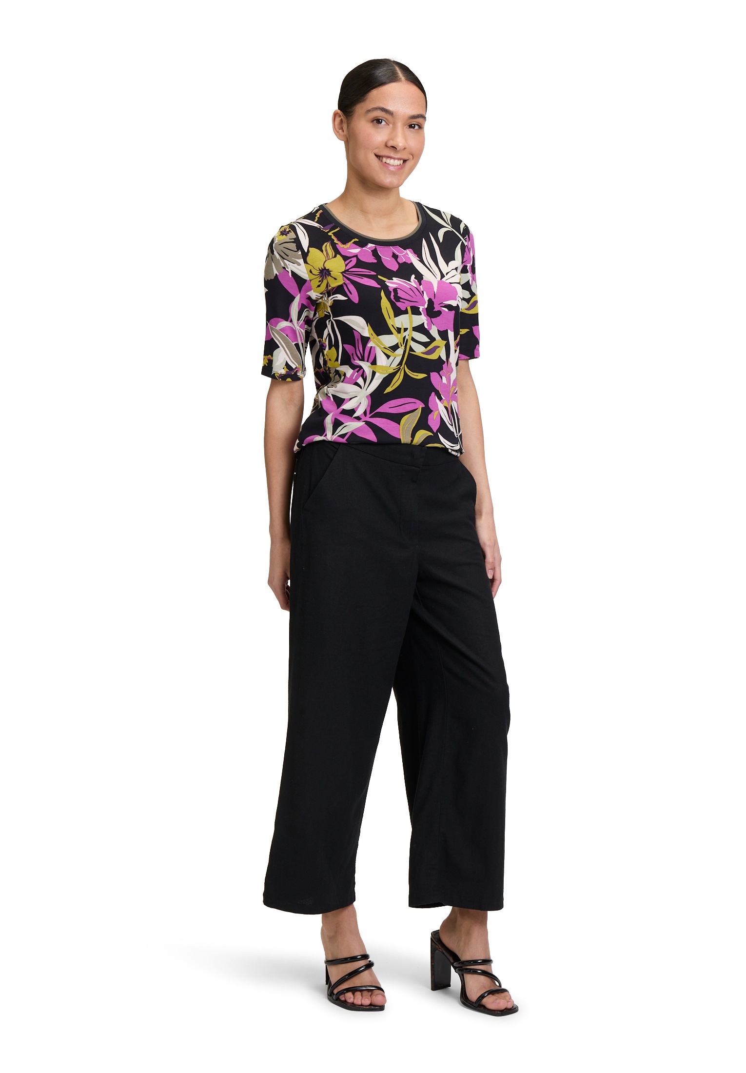 Betty Barclay Kurzarmshirt »Betty Barclay Basic Shirt mit Print«, (1 tlg.), Rippbündchen
