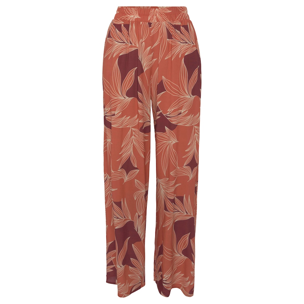 LASCANA Palazzohose, mit Alloverprint und Taschen, Wide-Leg, Stoffhose